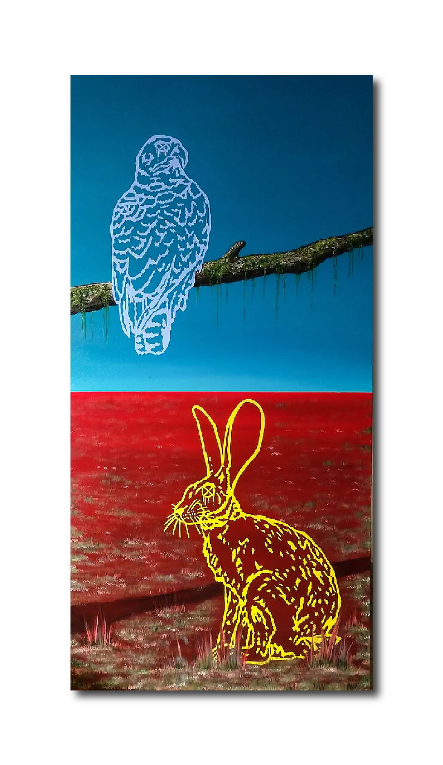 Abstract Painting 'HAWK & HARE' K'myn Honoshee