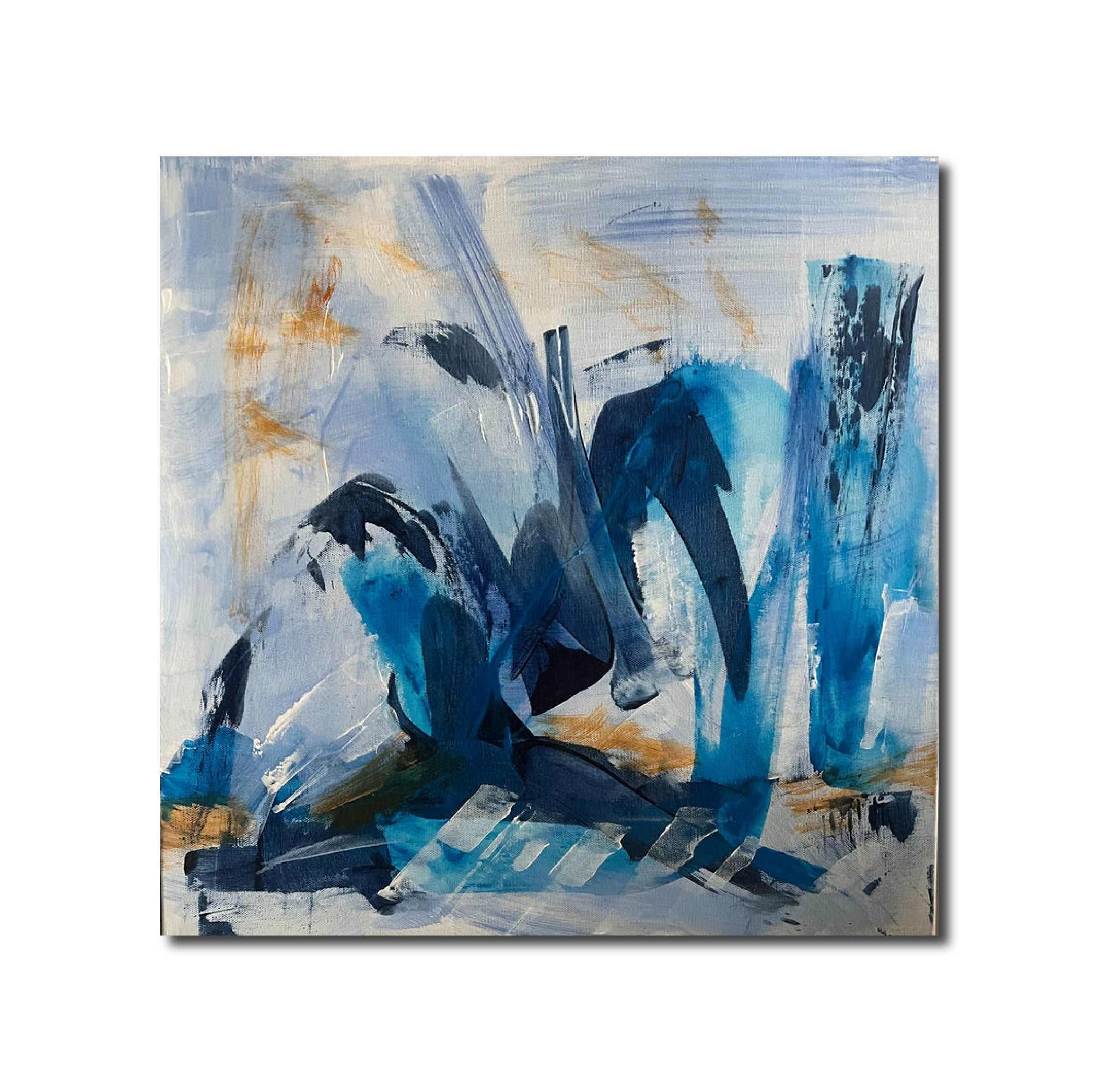 Abstract Painting 'ALLOW IT TO HAPPEN' - Acrylics, Pigments on Canvas Michelle Hold