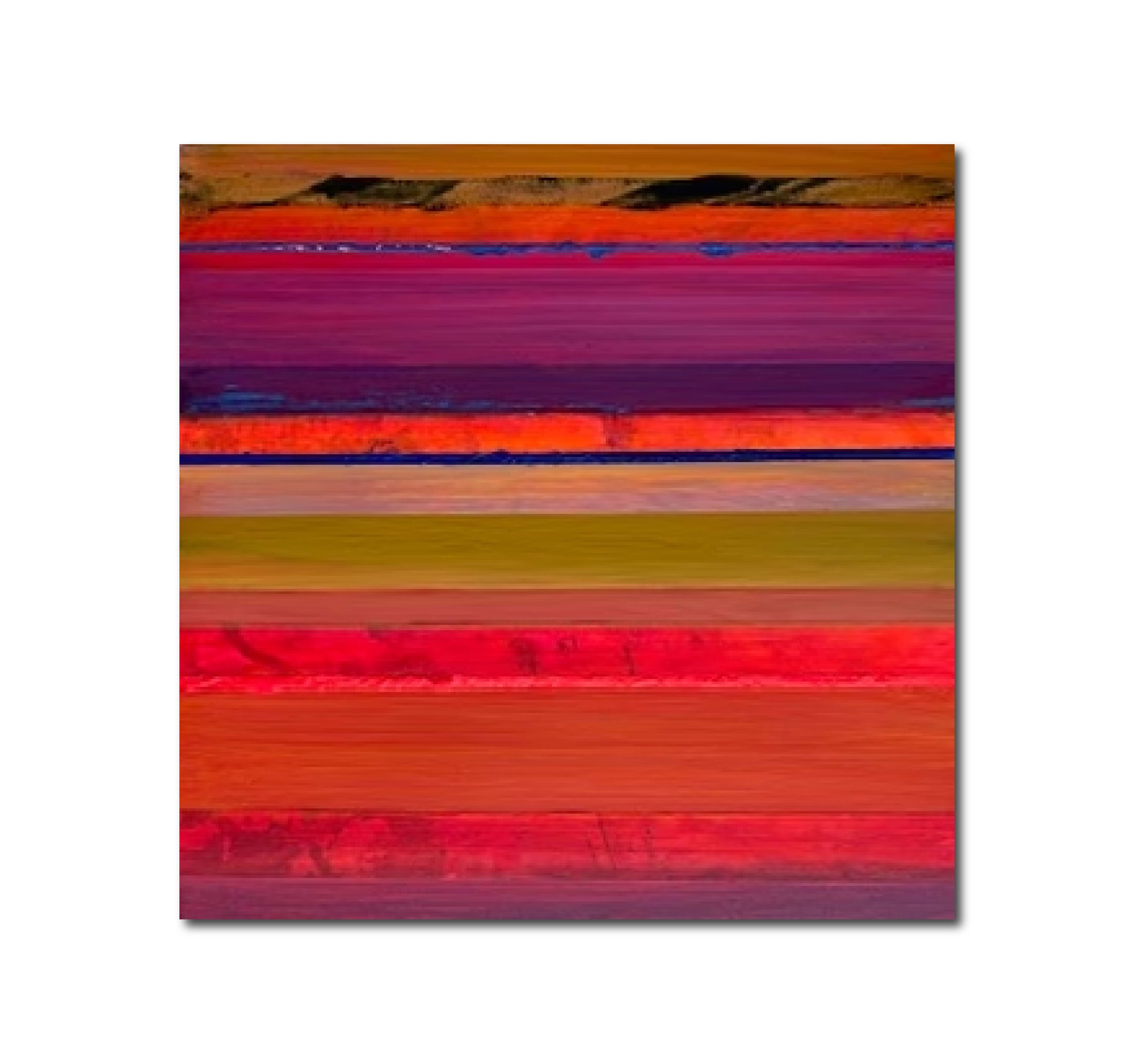 Abstract Acrylic Collage Contemporary Geometric Painting 'HAPTIC BARCODE 1/23' Susanne Meier zu Eissen-Rau