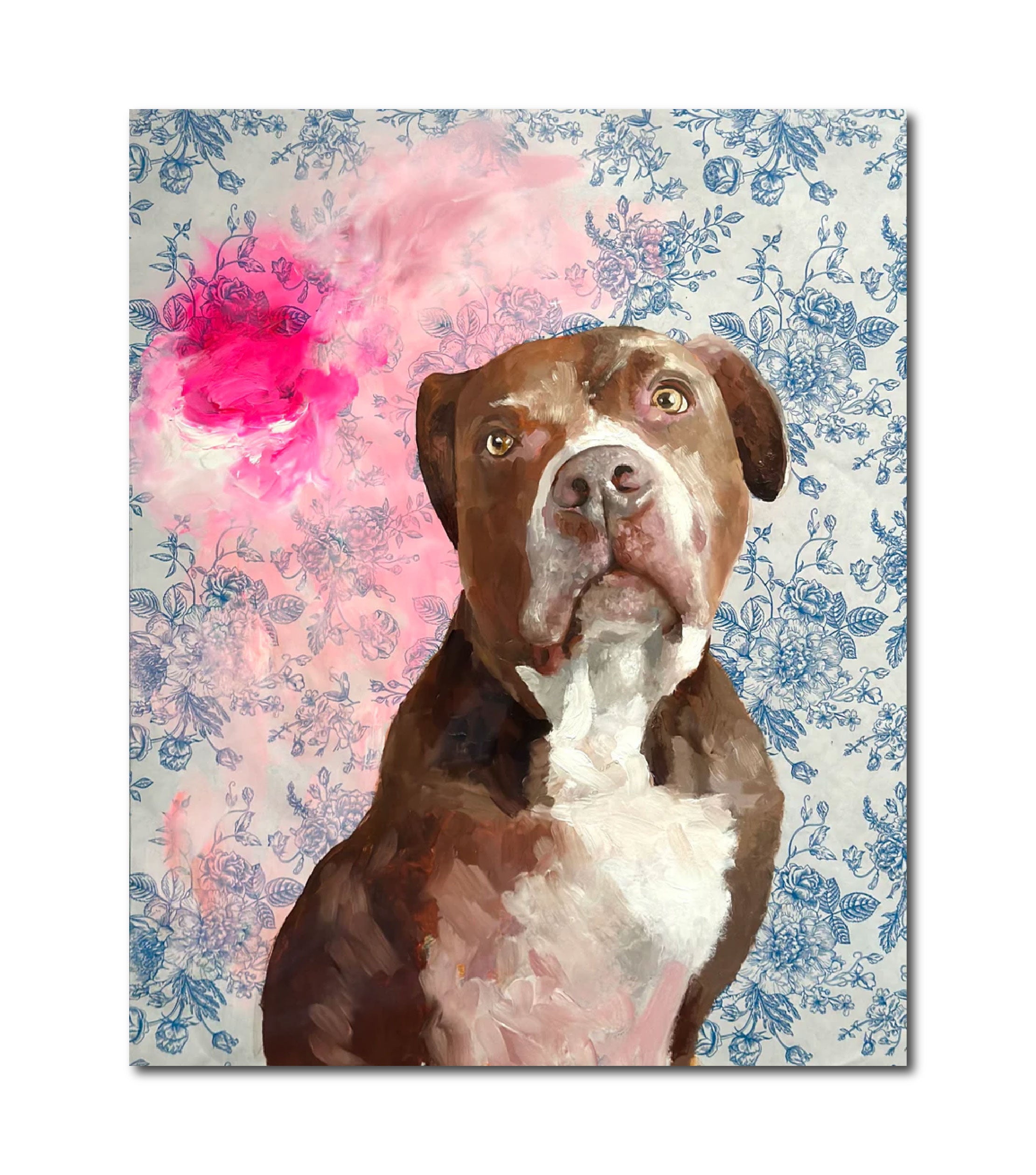 Oil Painting 'CHARLIE' - Oil and acrylic on wrapping paper Michael Prettyman