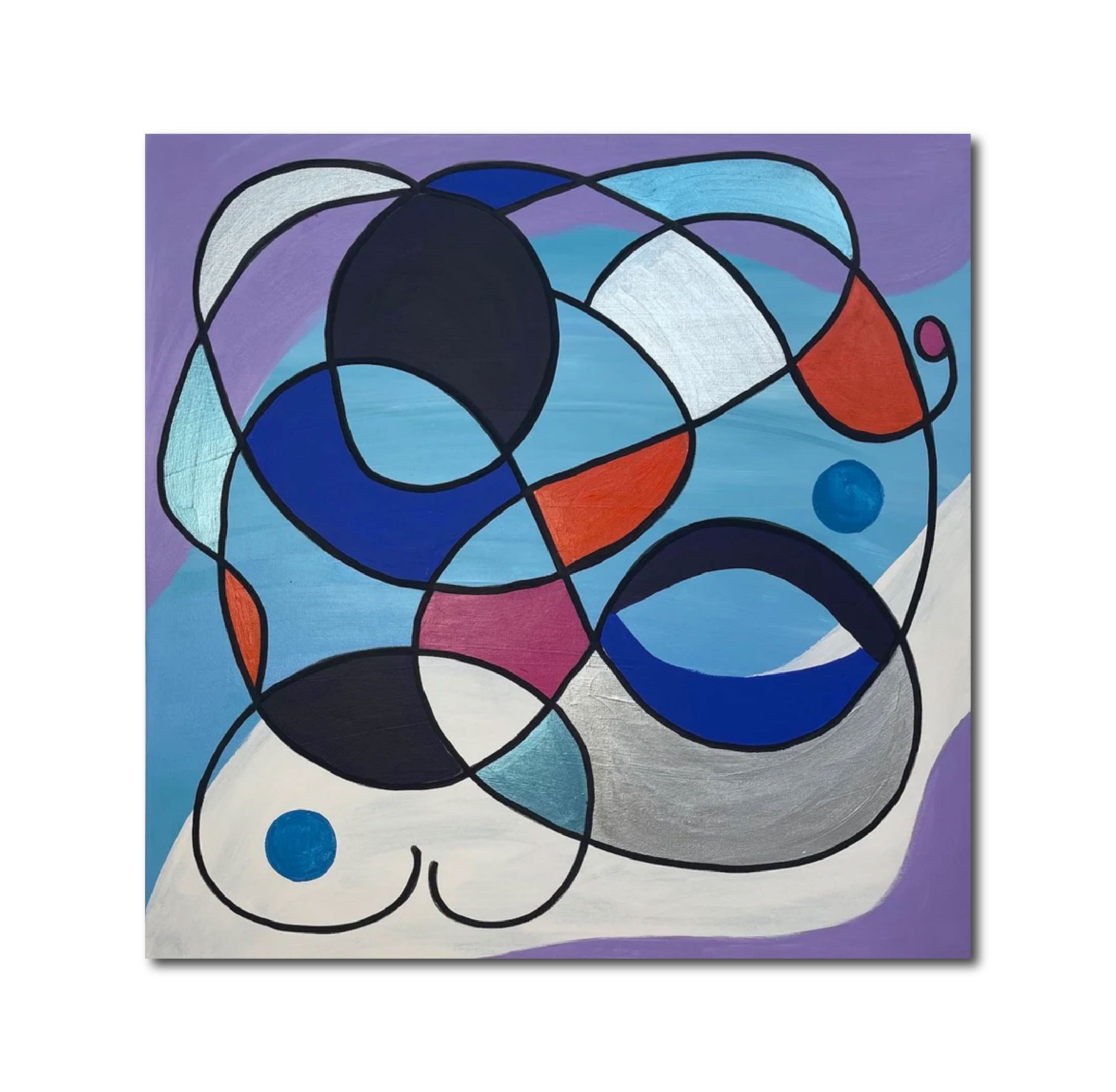 Abstract Acrylic Contemporary Painting 'SIREN' - Acrylic on Gallery Wrapped Canvas Michelle Lander Feinberg