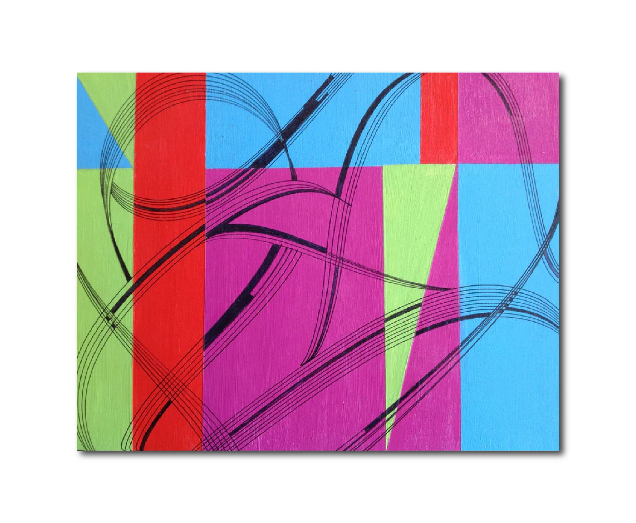 Contemporary 'PANEL 2' - Acrylic and ink Linda Gelbard