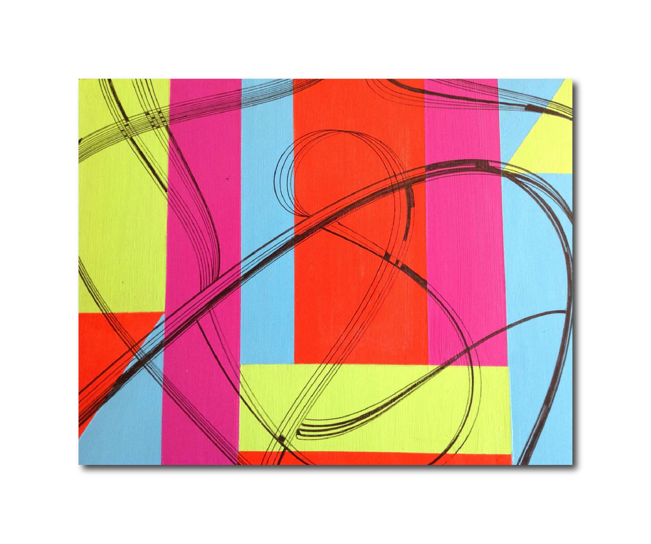 Contemporary 'PANEL 3' - Acrylic and ink Linda Gelbard