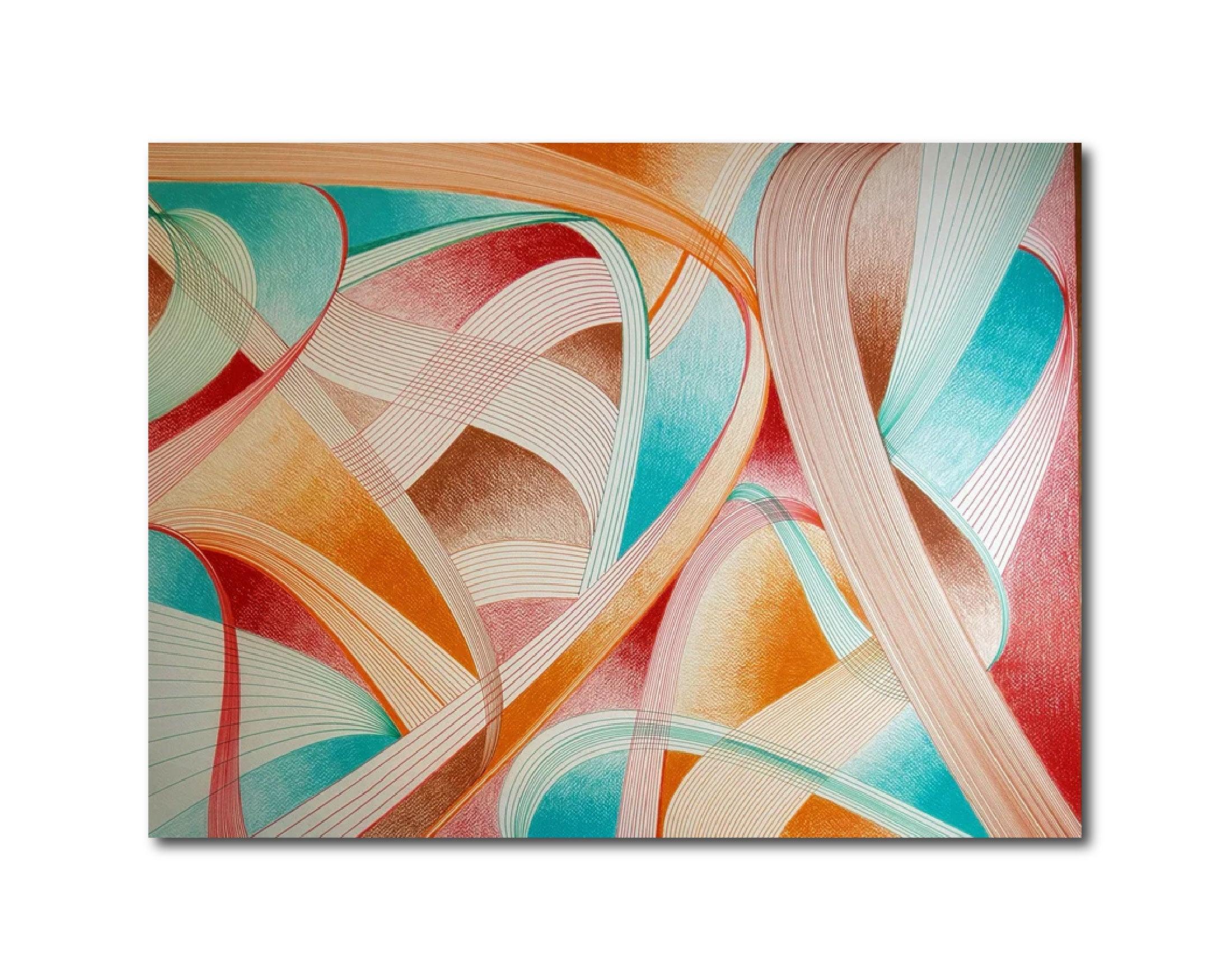 Contemporary Ink 'SWAYING TO THE MUSIC' - Contemporary, Ink, and Color Pencil Linda Gelbard