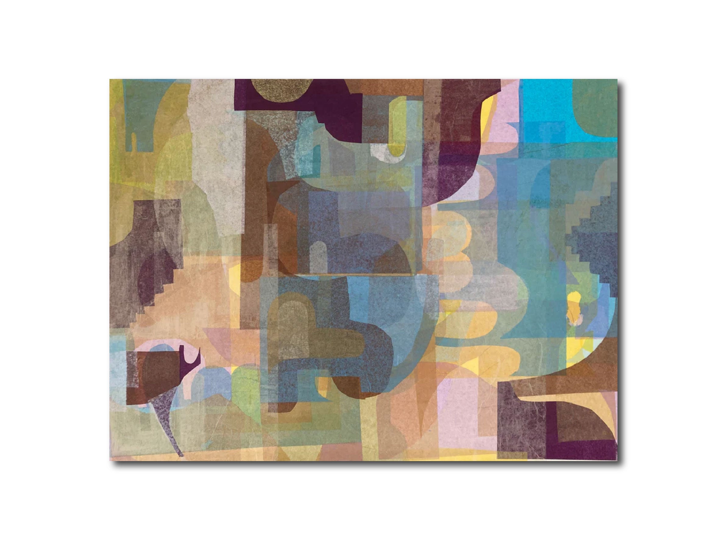 Abstract Geometric Painting 'IF NOT NOW' Mixed Media on Canvas Rene Vasquez