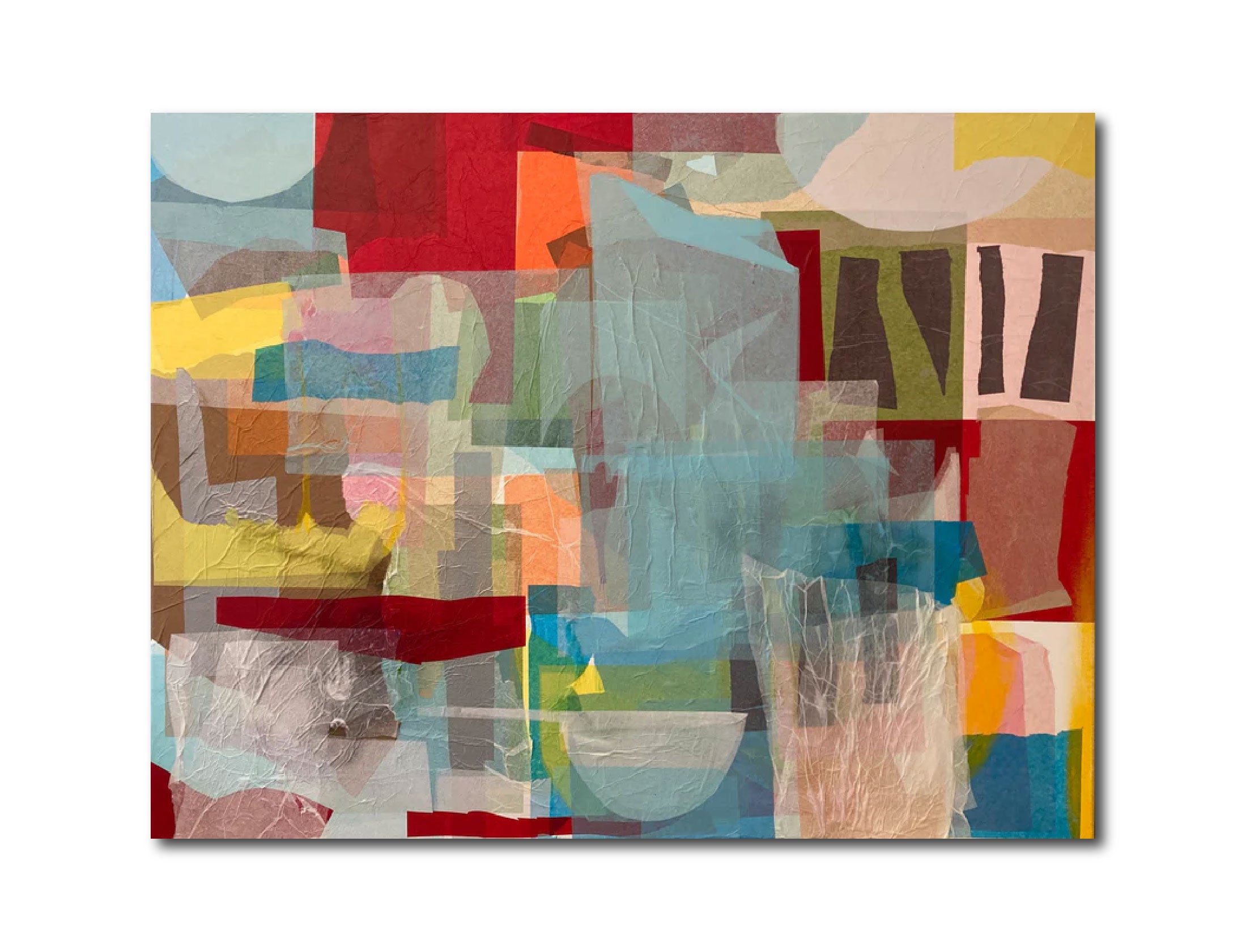 Abstract Geometric Painting 'THIS IS WHAT THE FUTURE BRINGS' Mixed Media on Canvas Rene Vasquez