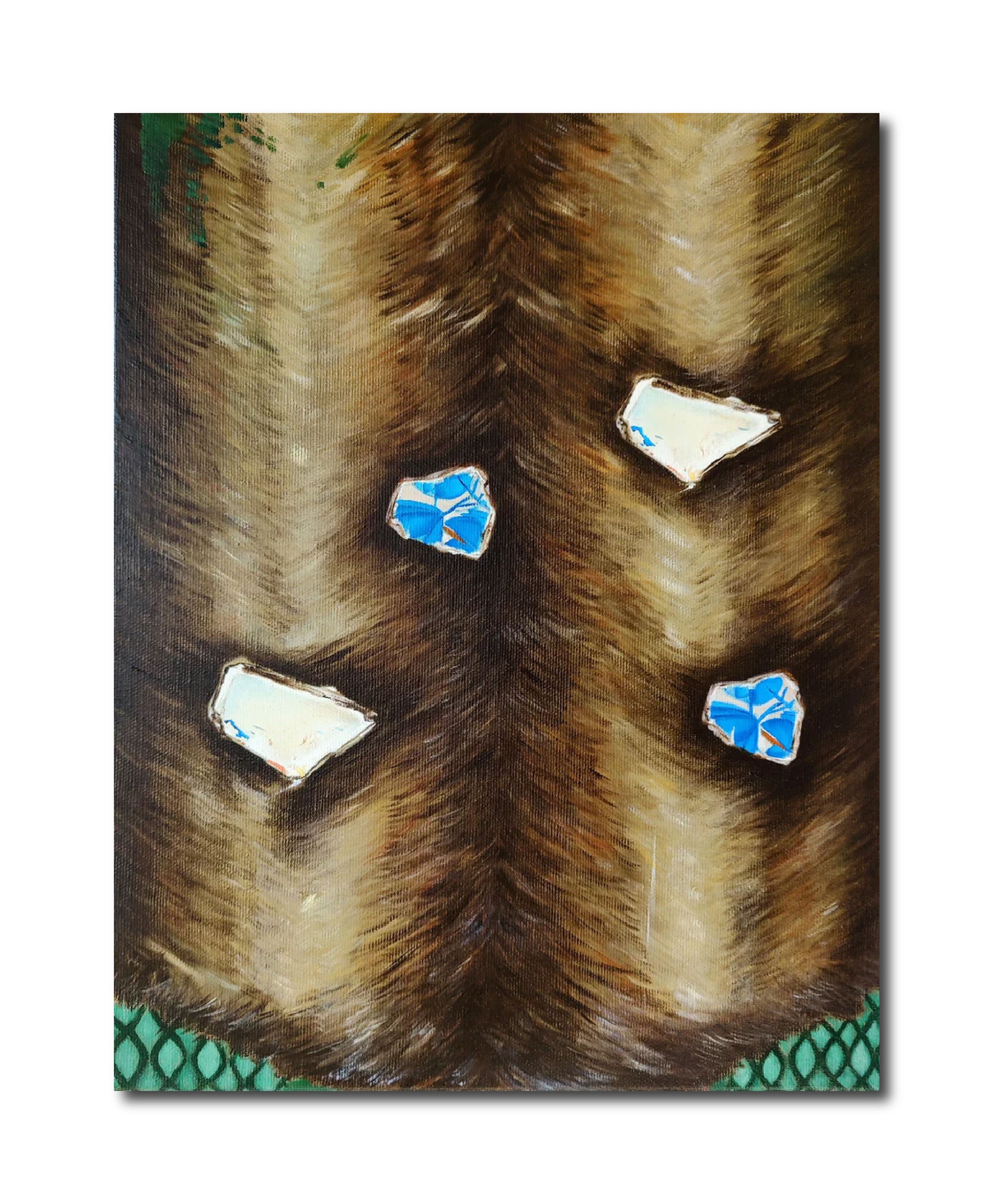 Painting 'I Collect Broken Hearts' - Oil on Canvas Karolina Zglobicka
