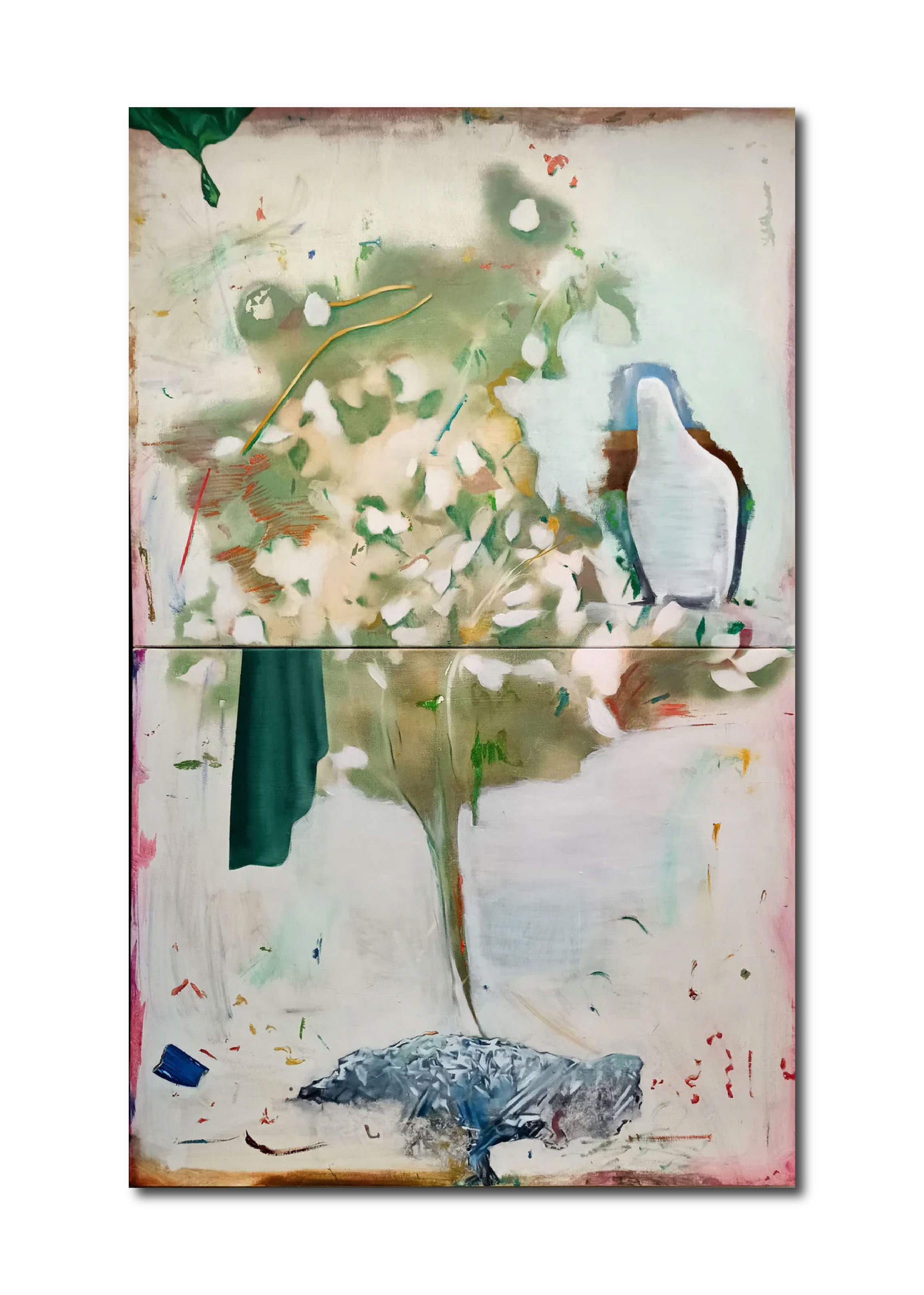 Painting 'HOP PL' - Oil, Spray on Canvas Karolina Zglobicka