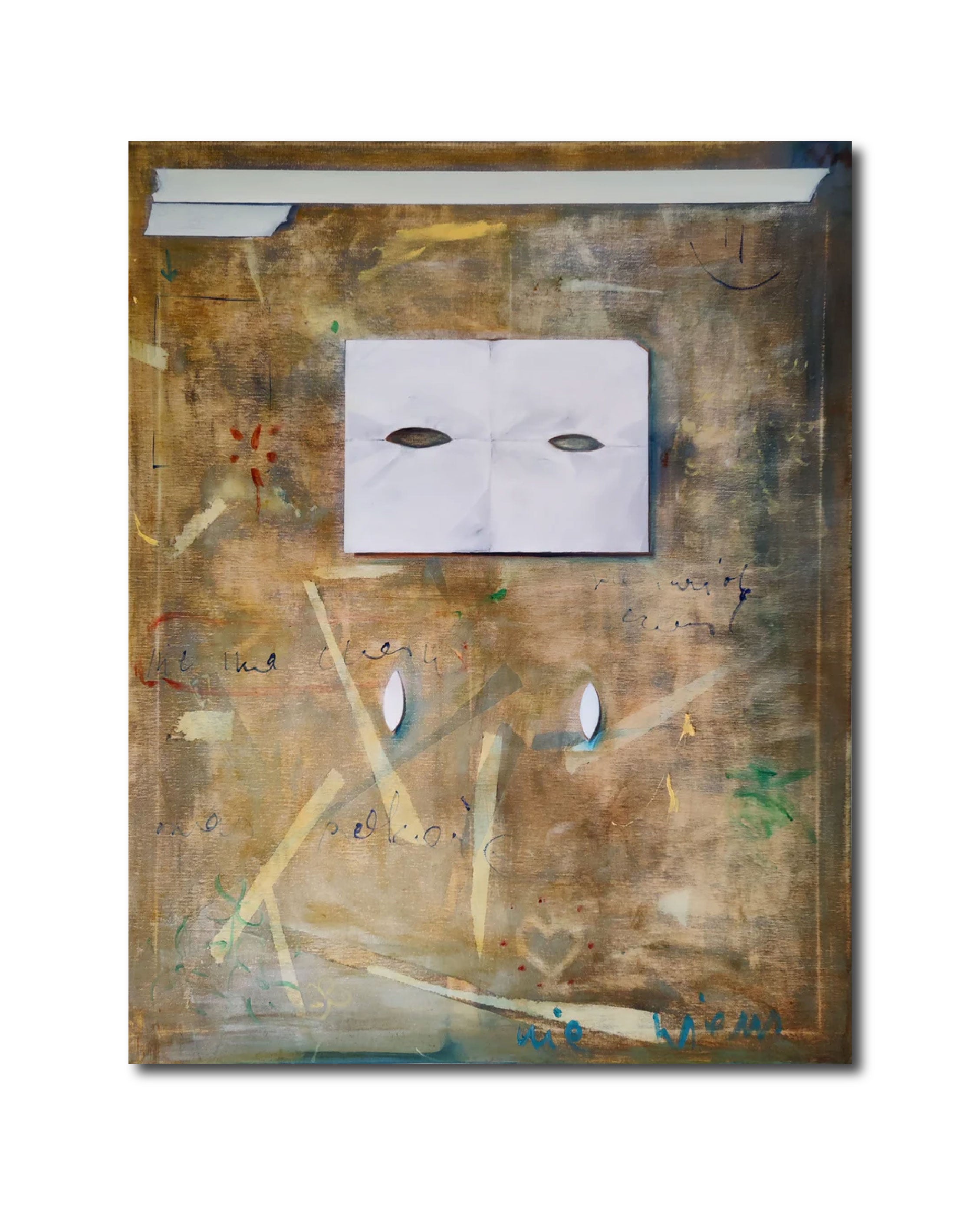 Surrealist 'WEARING A MASK' - Oil on Canvas Karolina Zglobicka