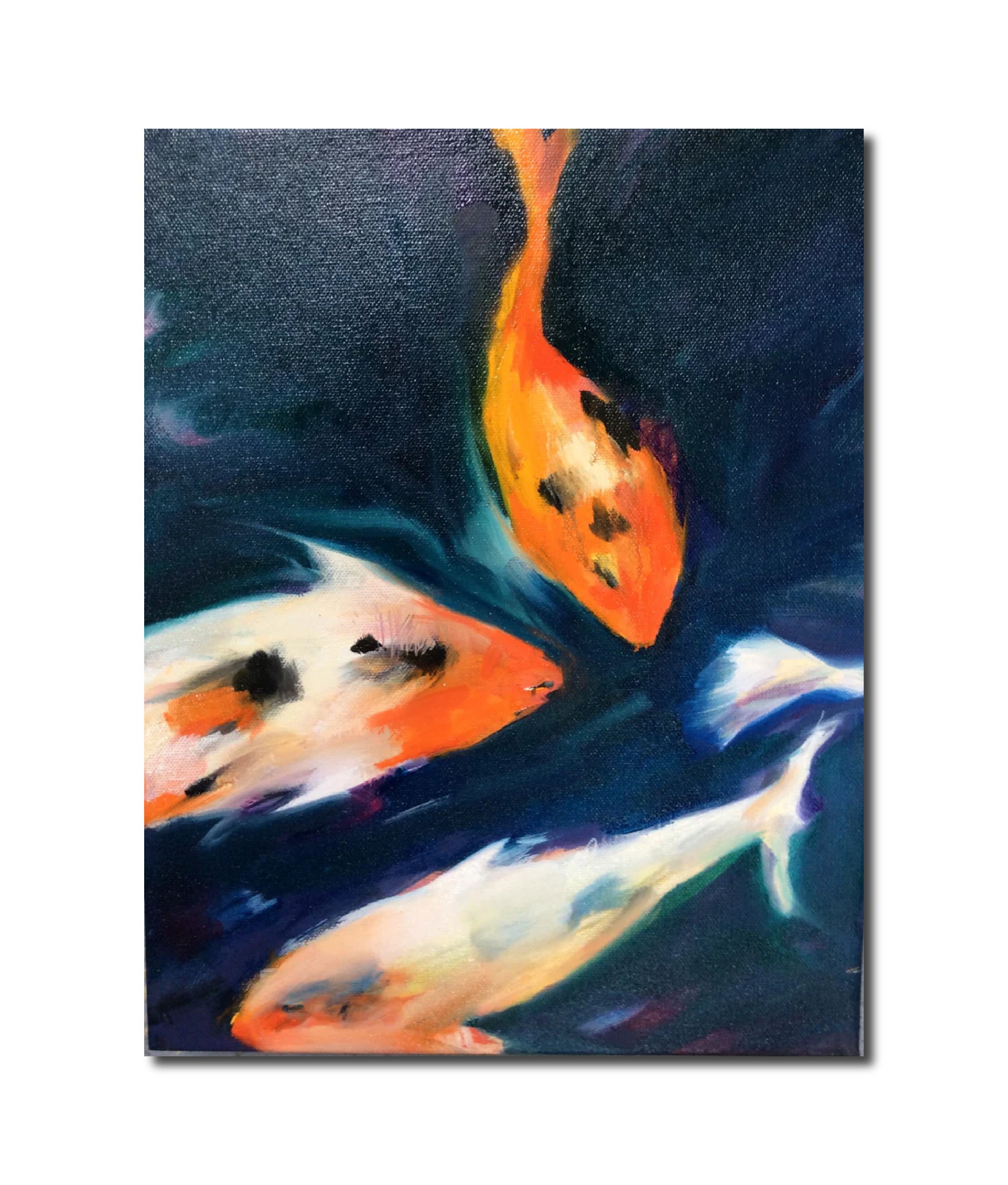 Painting 'KOI POND' - Oil on Canvas Lauren Acton