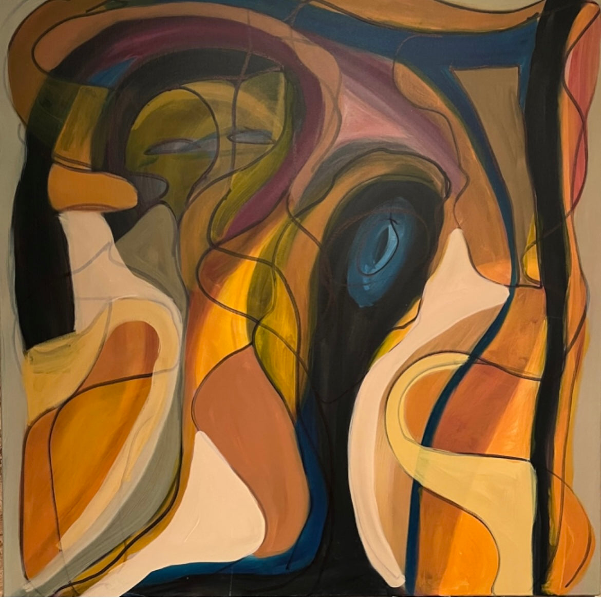 Acrylic 'WITH RESPECT' - Acrylic on Canvas John Bacon