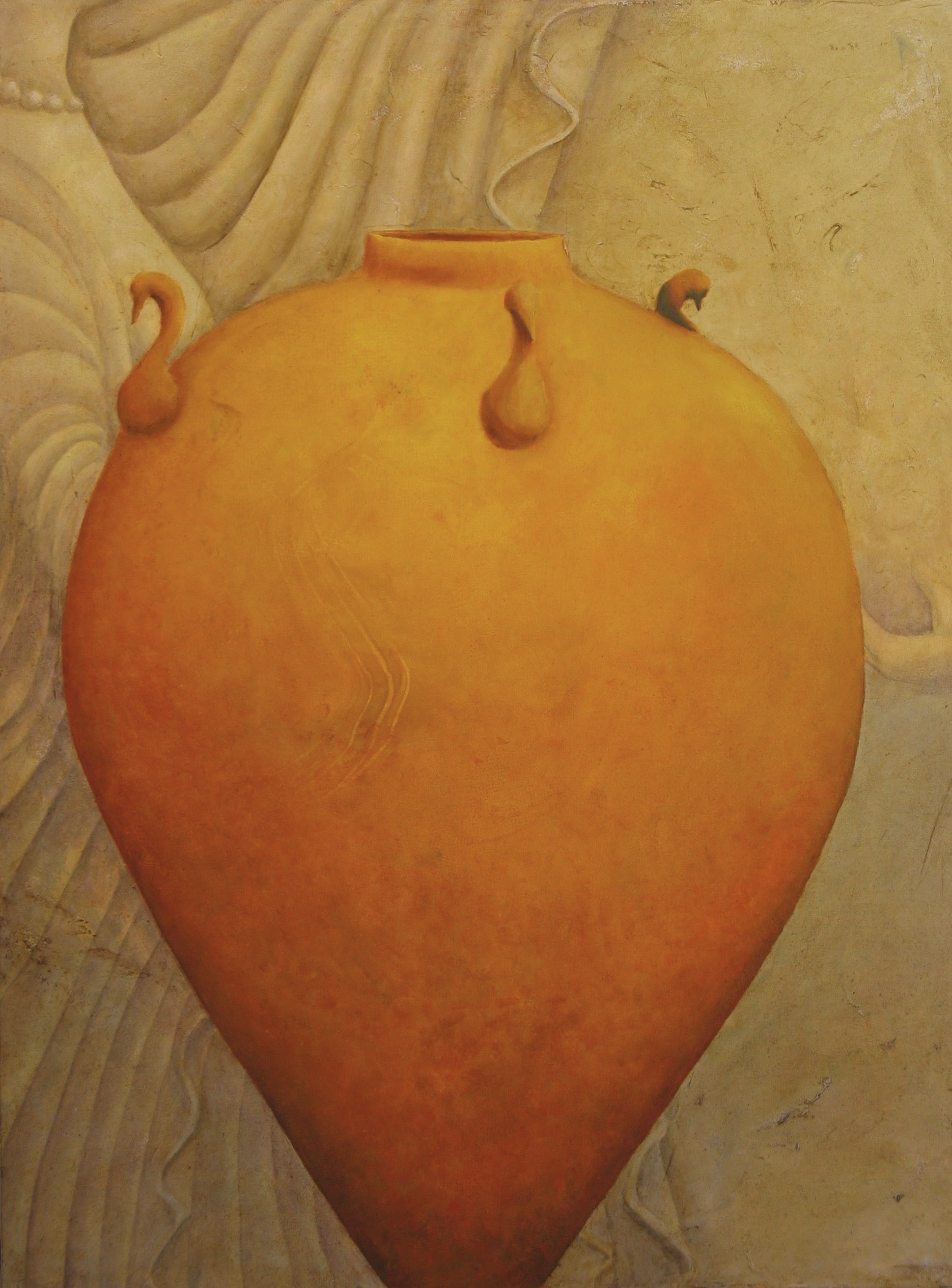 Figurative Oil 'YELLOW URN' - Oil on Canvas Laurie Goodhart