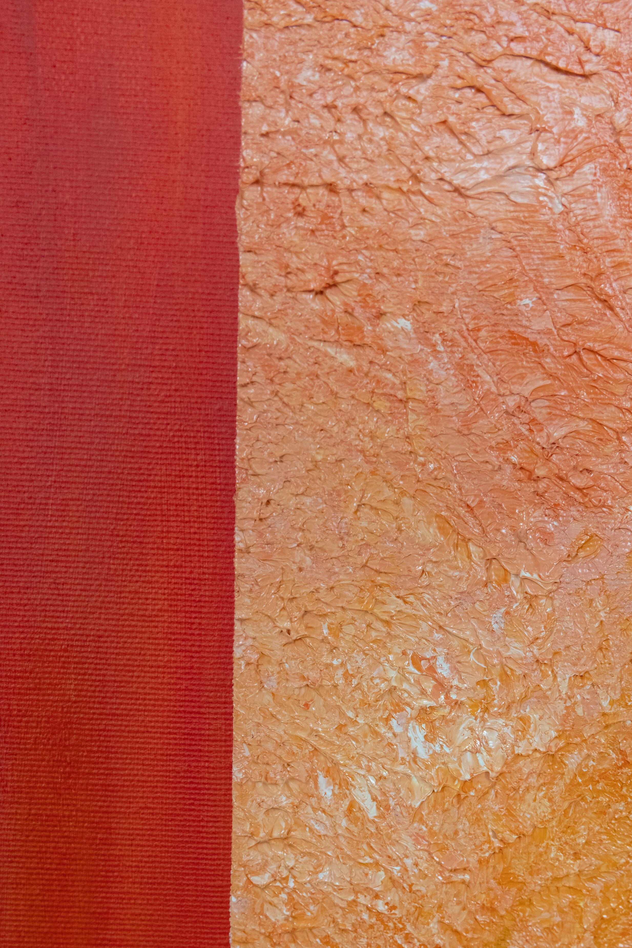 Abstract Acrylic Orange with blue abstract painting Alina Odwyer