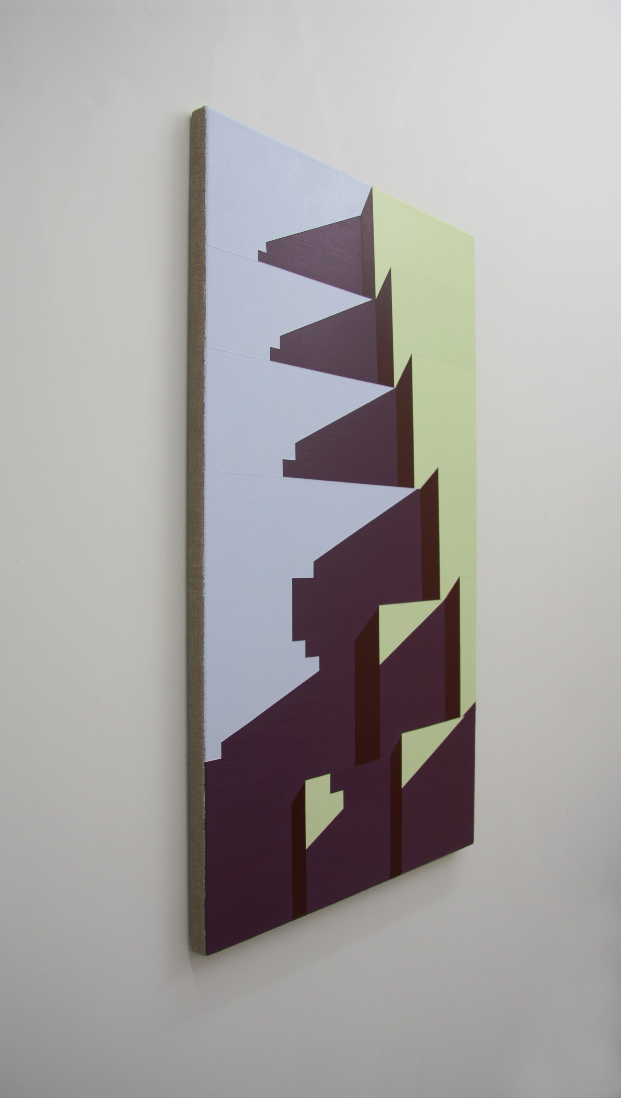 Abstract Acrylic Painting 'ZIGGURAT II' - Acrylic on Linen Katherine Lubar