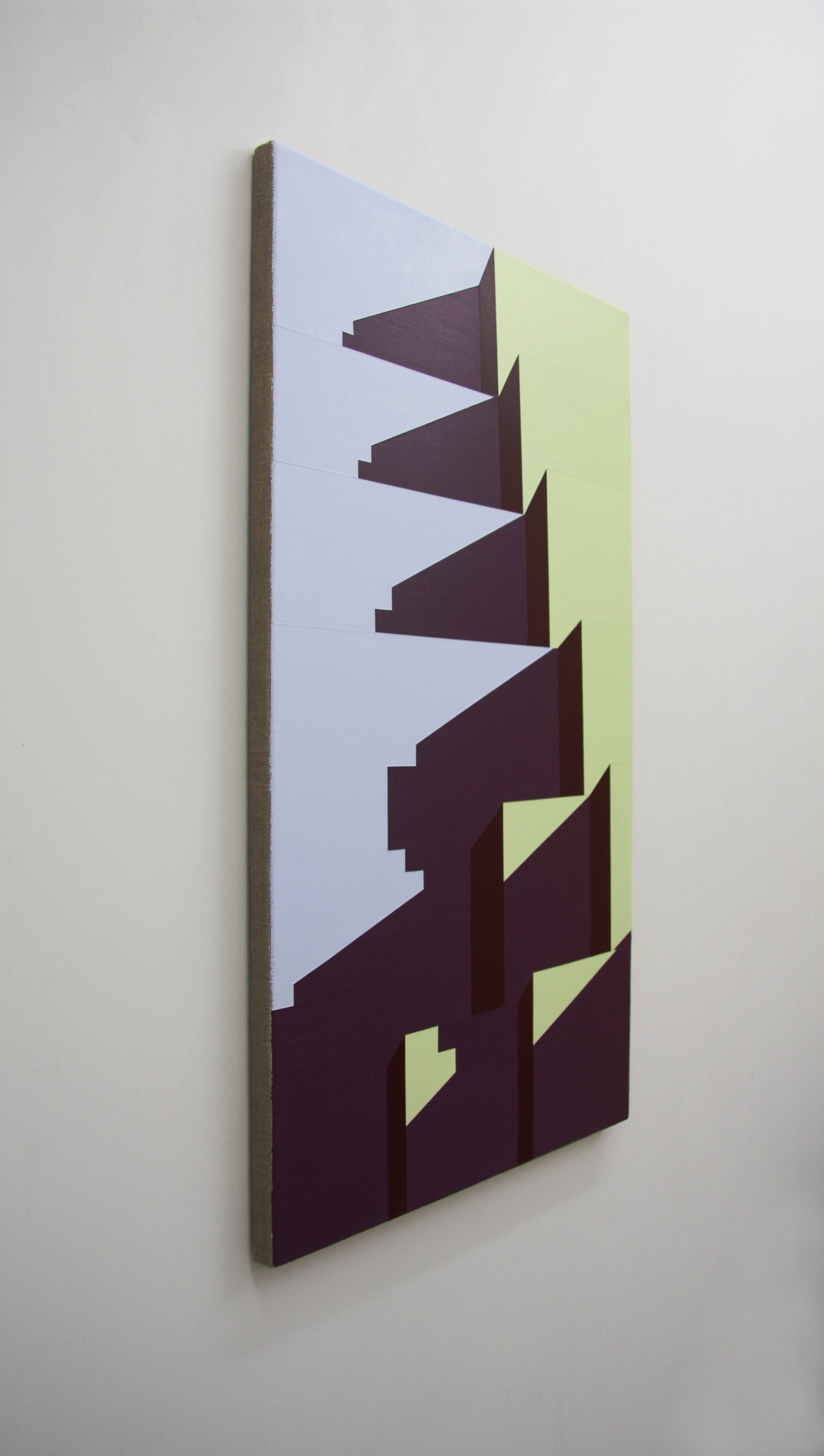 Abstract Acrylic Painting 'ZIGGURAT II' - Acrylic on Linen Katherine Lubar
