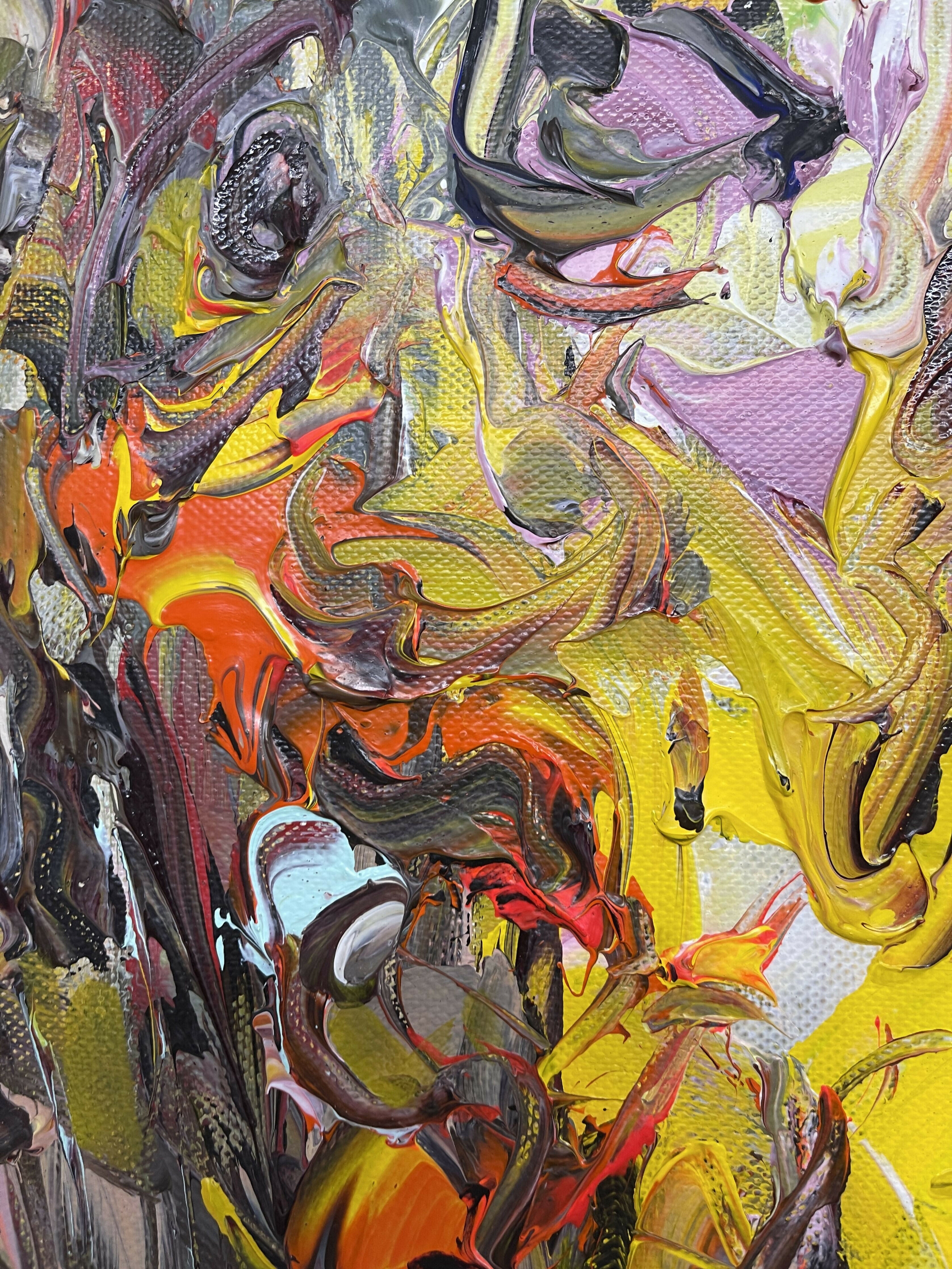 Abstract Acrylic Art Contemporary Expressionist Painting Visionary Continuum Series VI TEJINDER KANDA