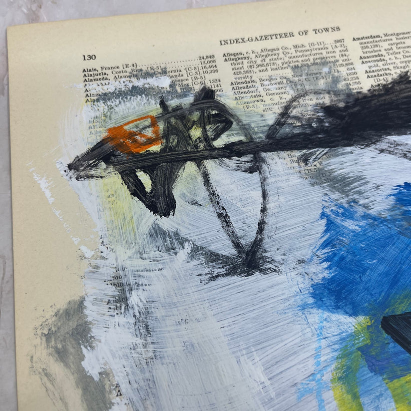 Abstract Mixed Media Painting 'WANDERLUST SERIES #11' - Original Mixed Media Abstract Art Painting Sam Lewis
