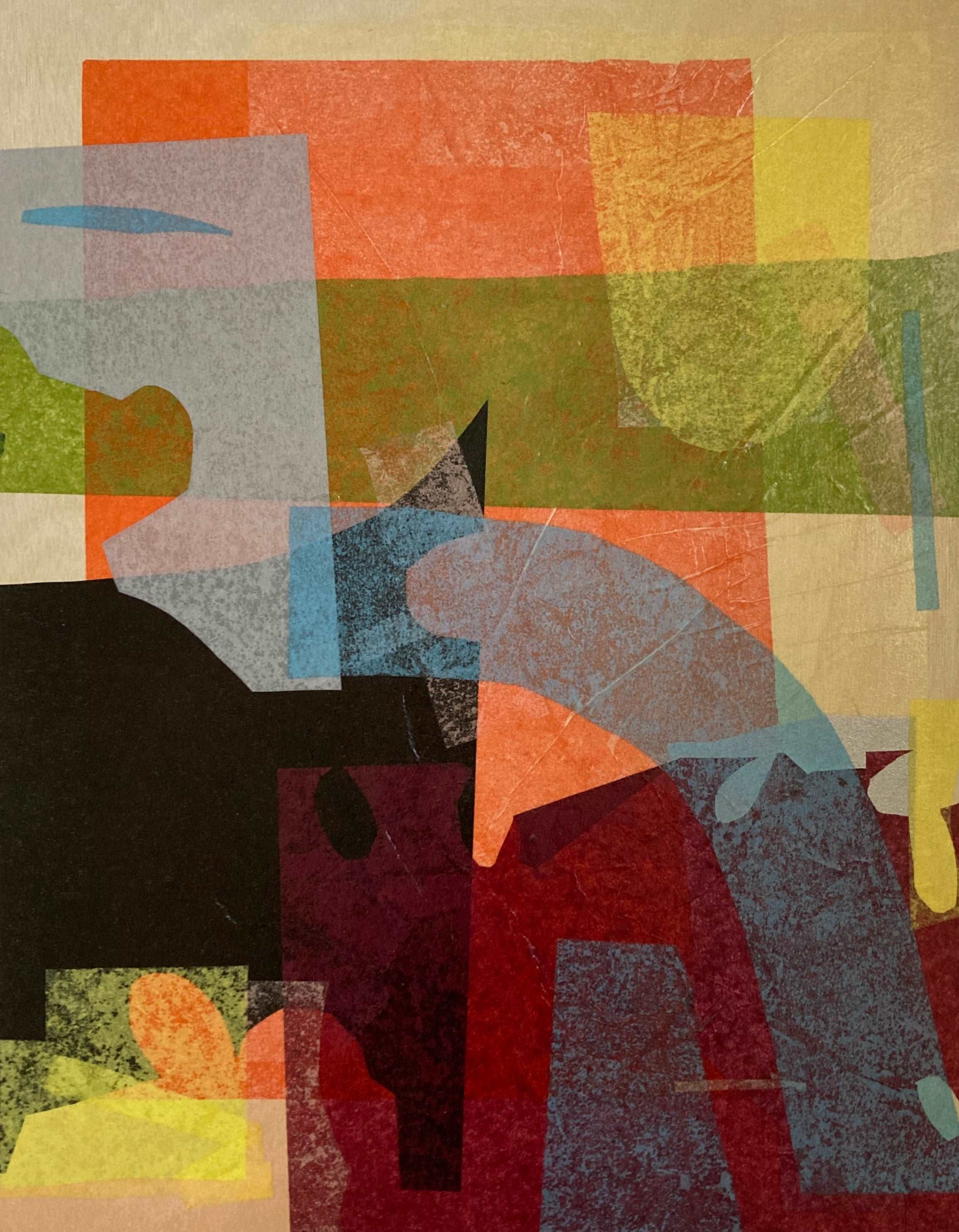 Abstract Geometric Painting 'ALL THE THINGS I DO NOT KNOW #23' Mixed Media on Wood Panel René Vasquez