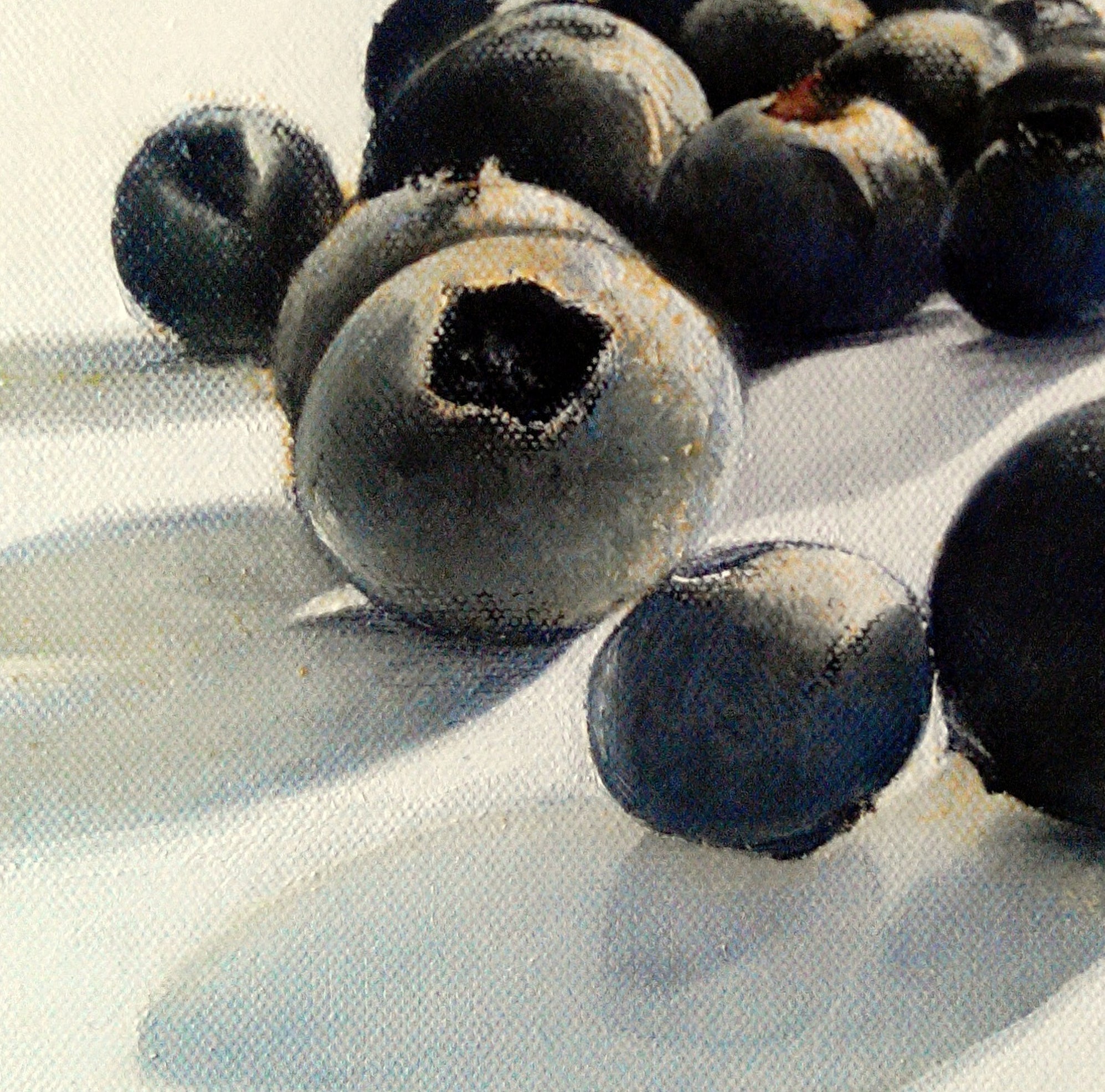 Figurative Oil Painting 'BLUEBERRIES' Tomas Castano
