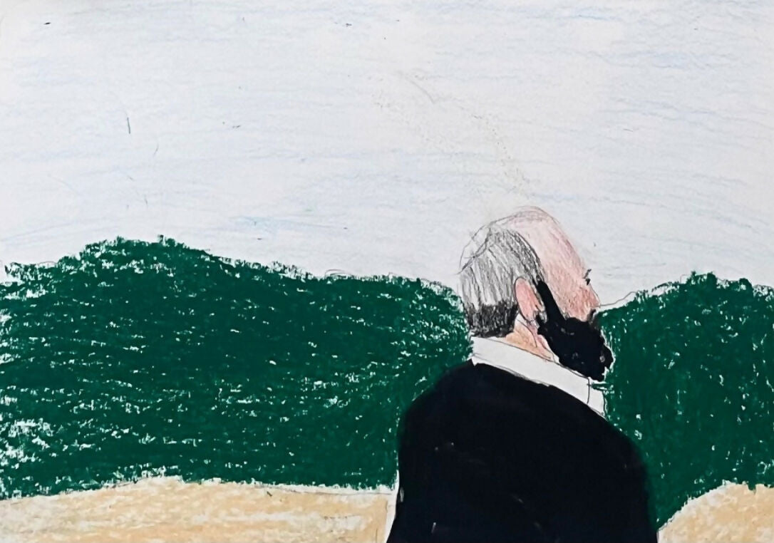 Acrylic Art Waiting to Return Irfan Ajvazi