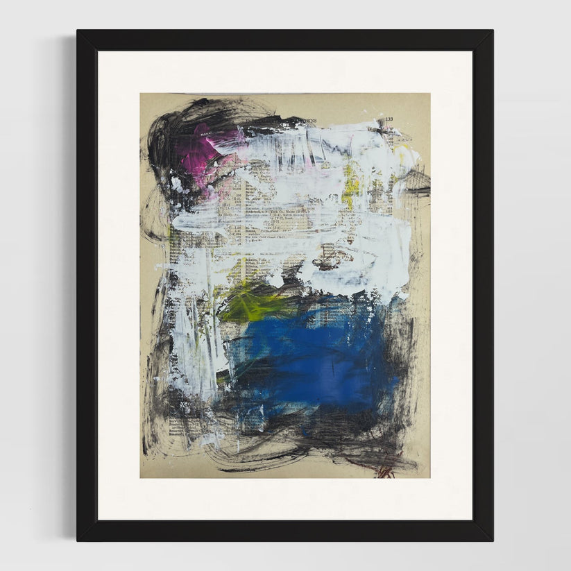 Abstract Mixed Media Painting 'WANDERLUST SERIES #9' - Original Mixed Media Abstract Art Painting Sam Lewis