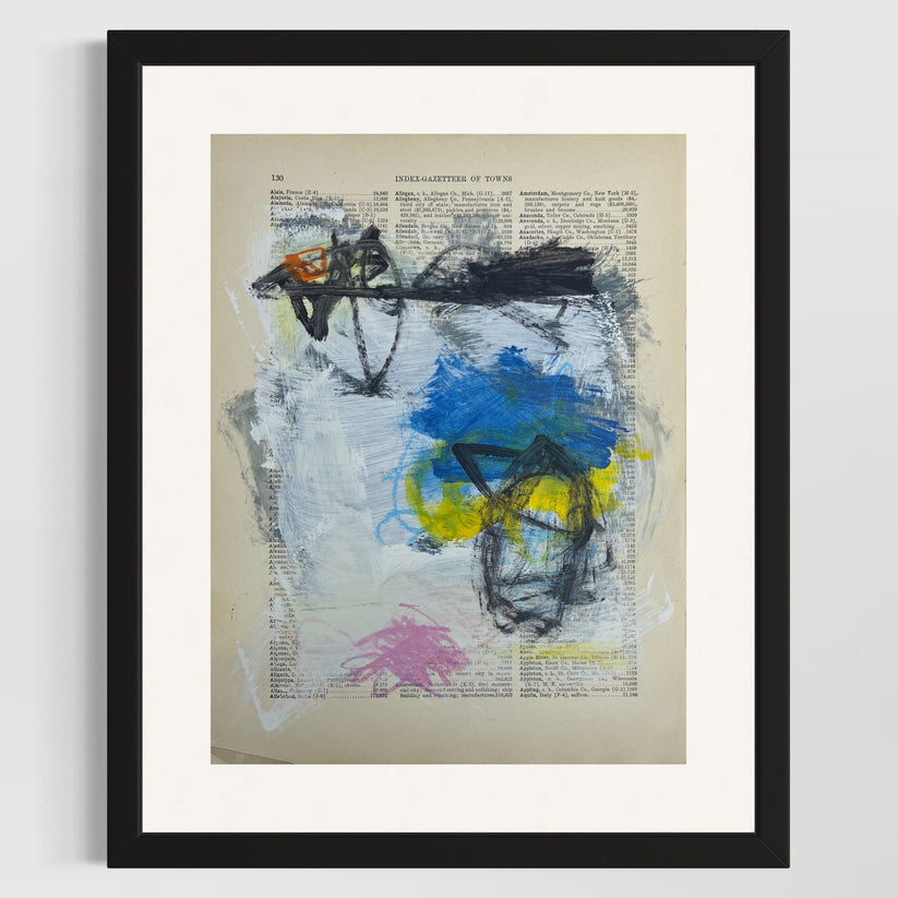 Abstract Mixed Media Painting 'WANDERLUST SERIES #11' - Original Mixed Media Abstract Art Painting Sam Lewis