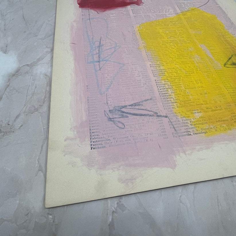 Abstract Mixed Media Painting 'WANDERLUST SERIES #19' - Original Mixed Media Abstract Art Painting Sam Lewis