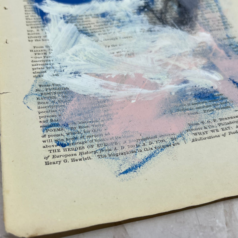 Abstract Mixed Media Painting '1861 PAPER SIGNED #20' - Original Mixed Media Abstract Art Painting Sam Lewis