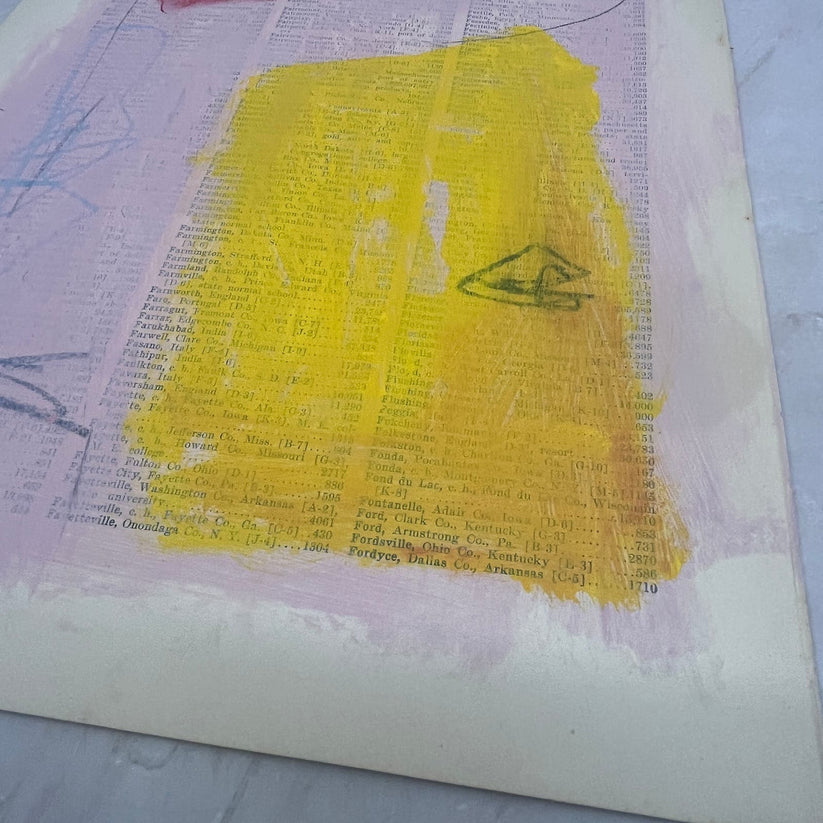 Abstract Mixed Media Painting 'WANDERLUST SERIES #19' - Original Mixed Media Abstract Art Painting Sam Lewis