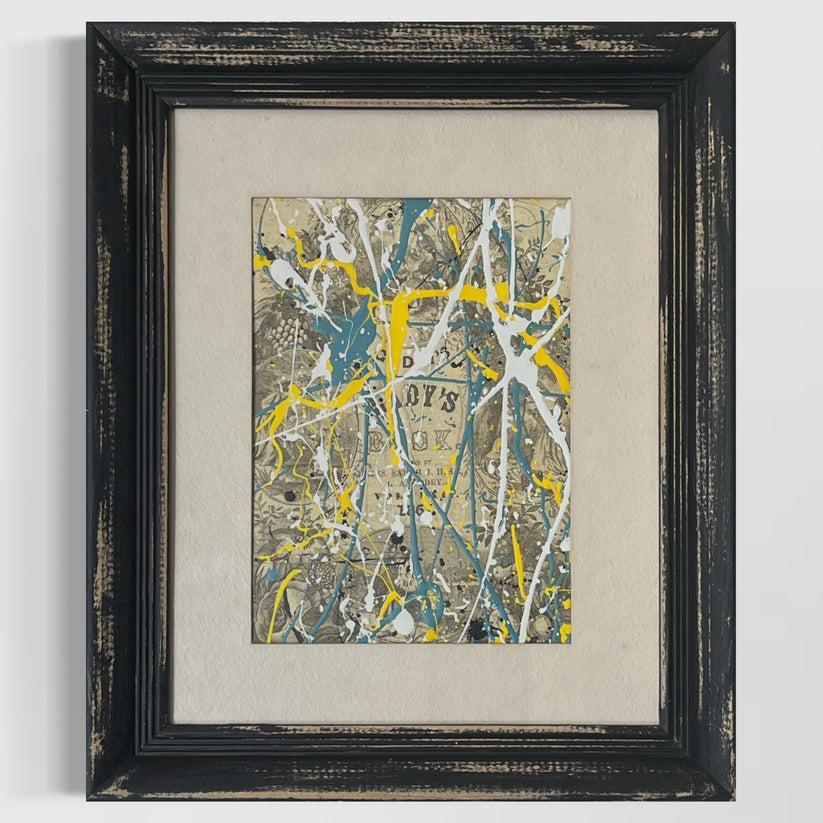 Abstract Mixed Media Painting '1861' - Original Framed Mixed Media Abstract Art Painting Sam Lewis