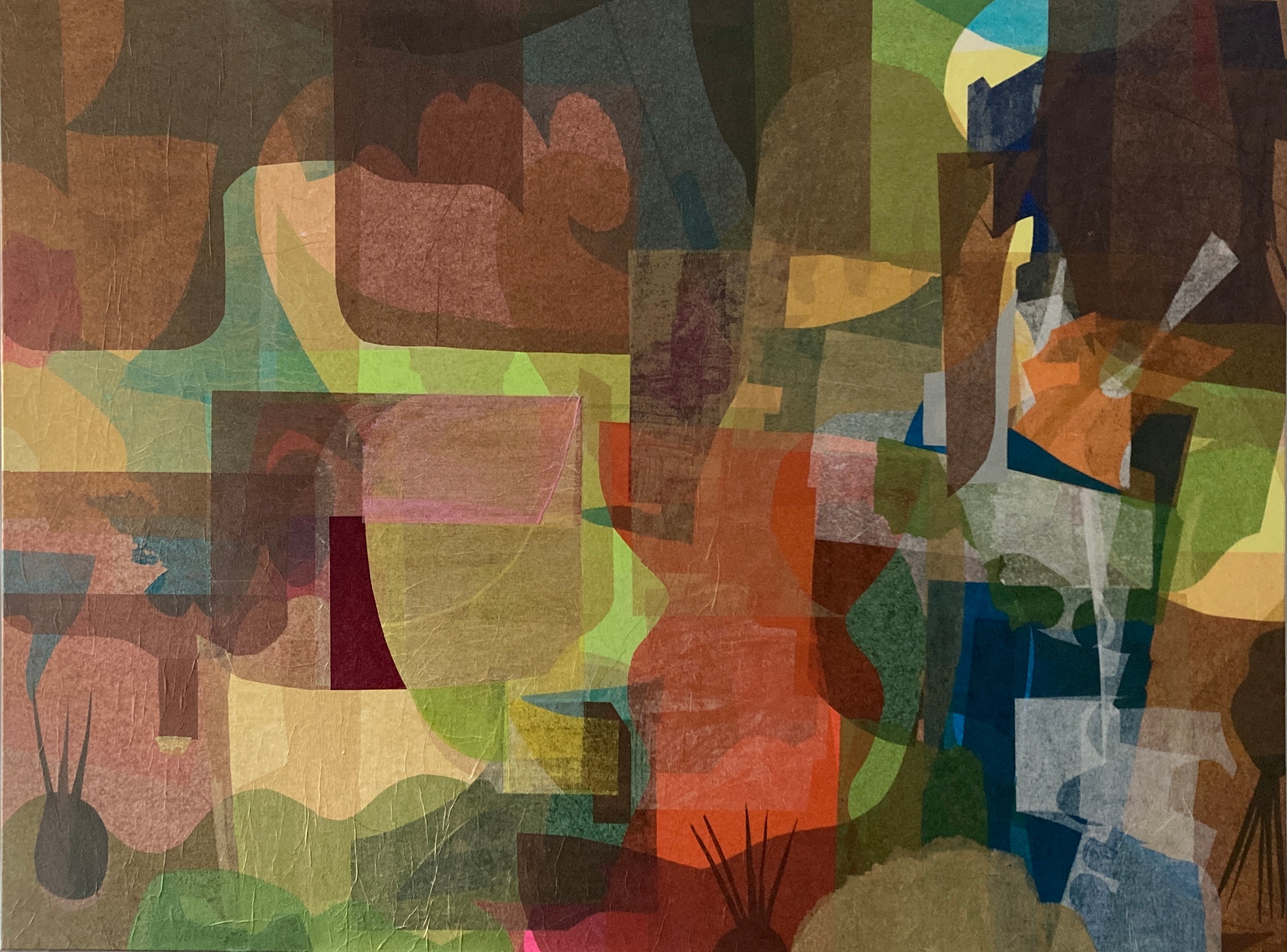 Abstract Geometric Painting 'EVERYTHING ALWAYS AND FOREVER' Mixed Media on Canvas Rene Vasquez