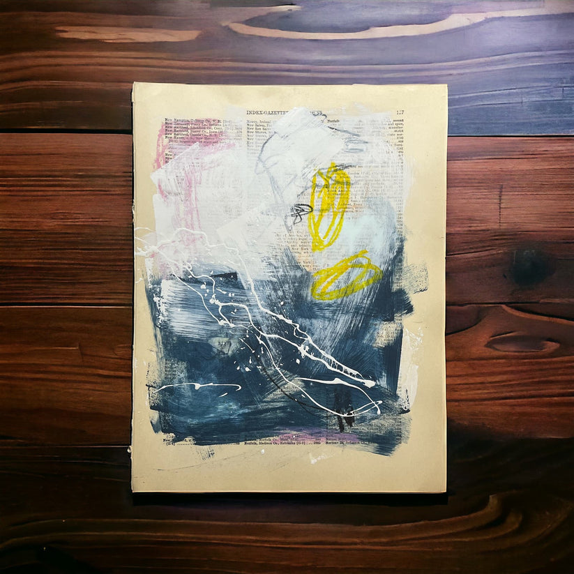 Abstract 'WANDERLUST SERIES #23' - Mixed Media Abstract Sam Lewis