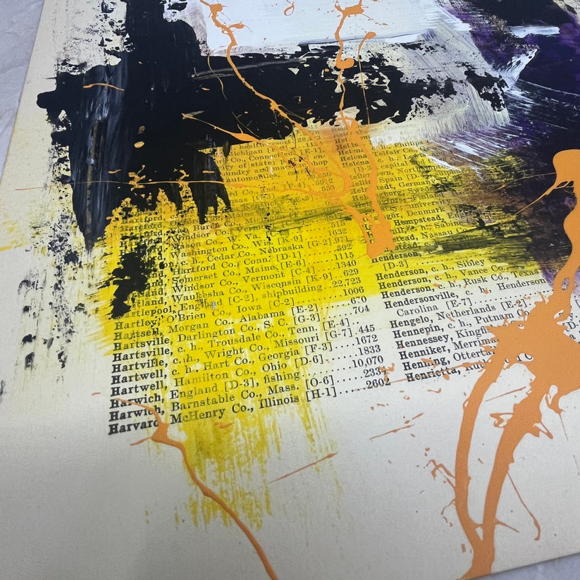 Abstract Mixed Media Painting 'WANDERLUST SERIES #14' - Original Mixed Media Abstract Art Painting Sam Lewis