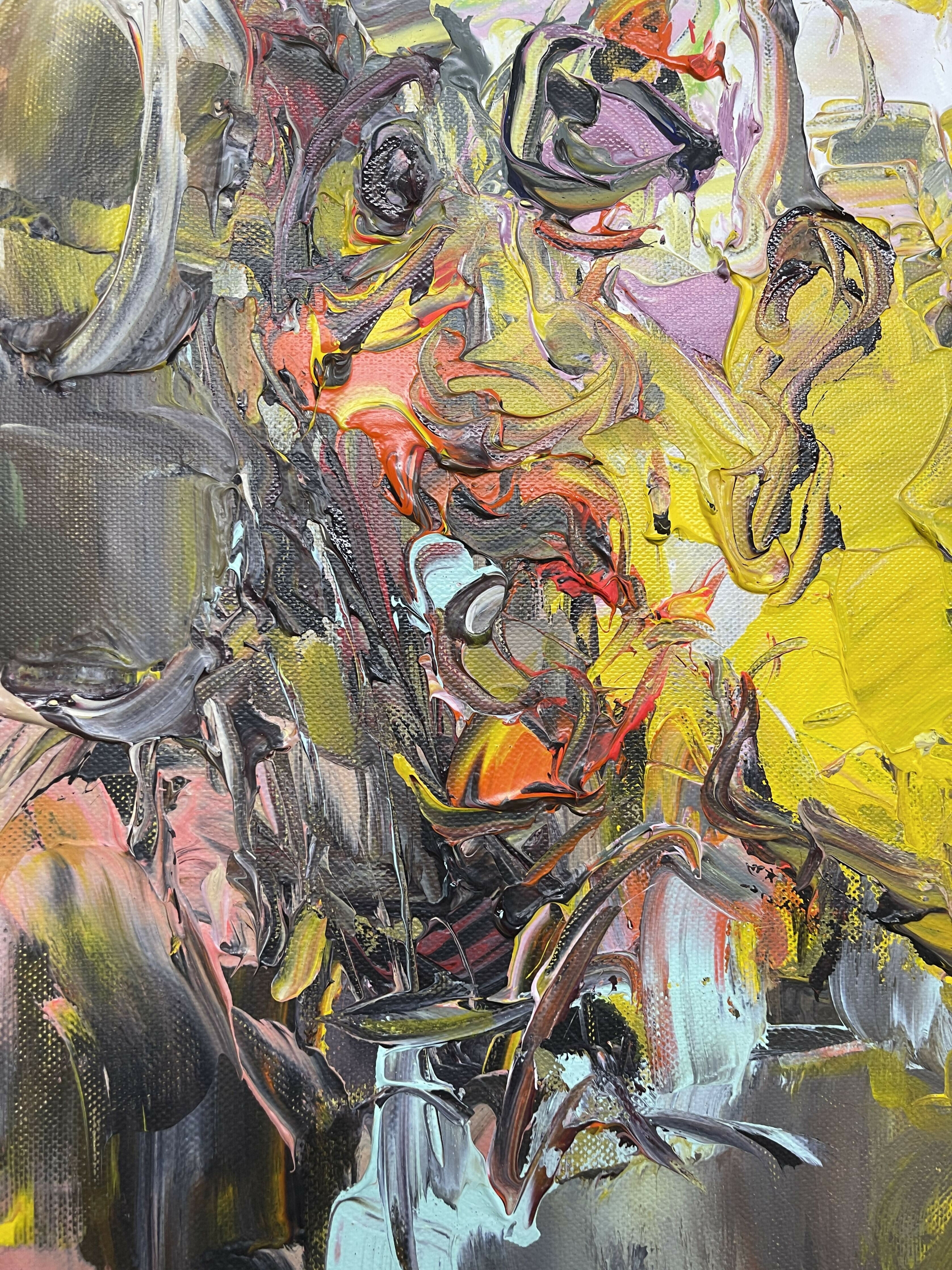 Abstract Acrylic Art Contemporary Expressionist Painting Visionary Continuum Series VI TEJINDER KANDA