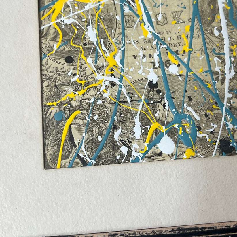 Abstract Mixed Media Painting '1861' - Original Framed Mixed Media Abstract Art Painting Sam Lewis
