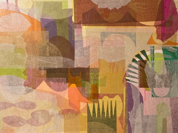 Abstract Geometric Painting 'FORMULA FOR THE CONSTRUCTION OF A LIFE #2' Mixed Media on Canvas René Vasquez