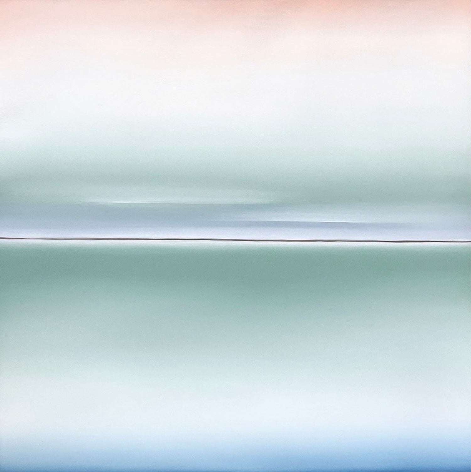 Horizon of Emotions, tender seascape painting Larissa Uvarova