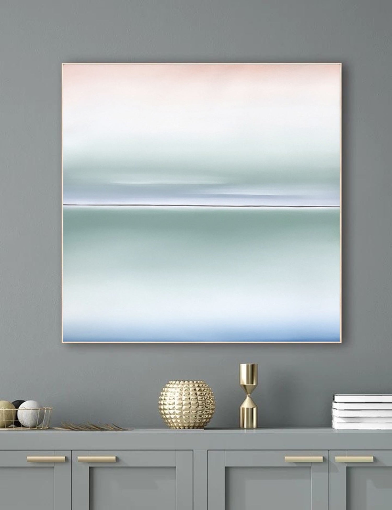Horizon of Emotions, tender seascape painting Larissa Uvarova