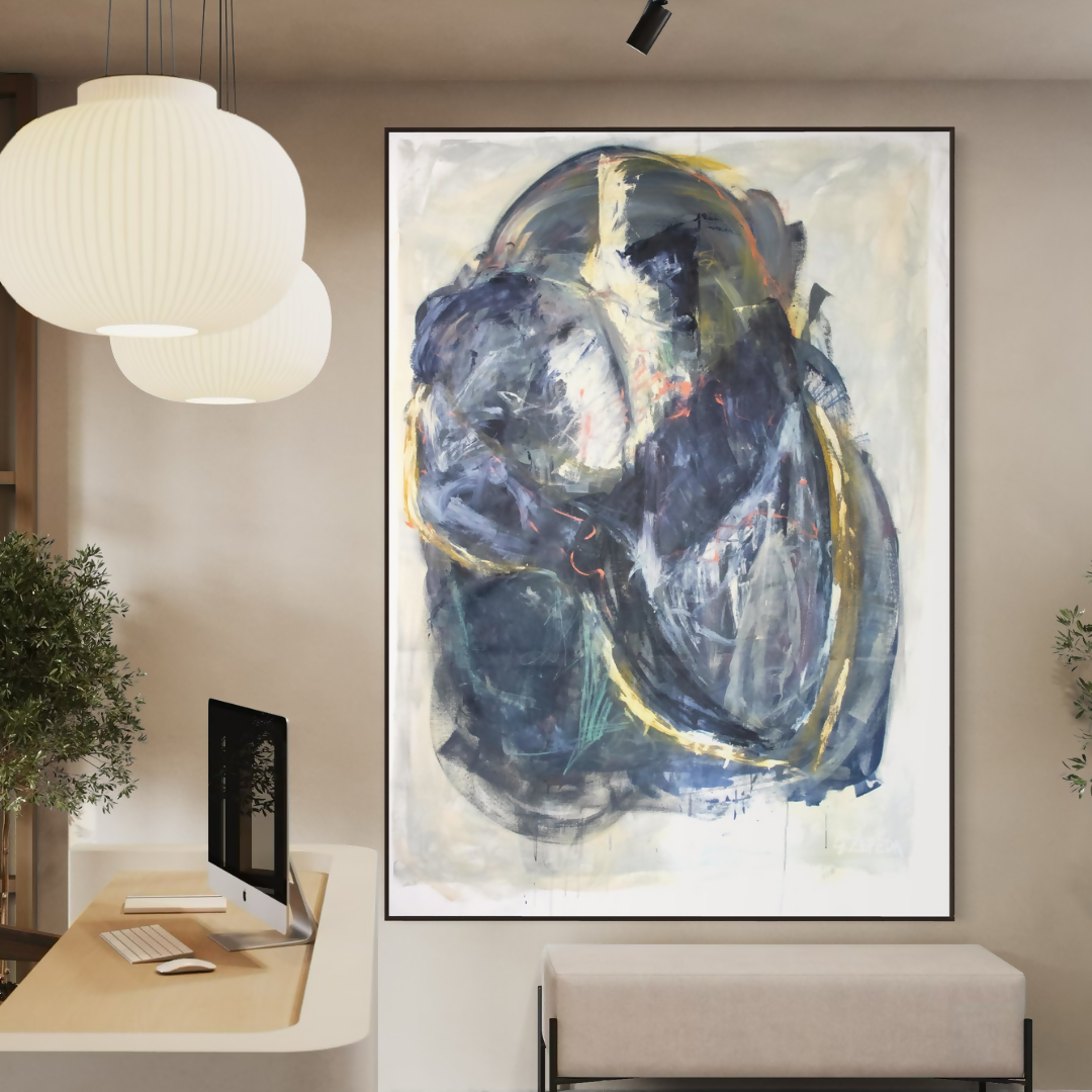 Abstract Acrylic Art Contemporary Figurative Painting I Felt the Pull Jillian Zepeda