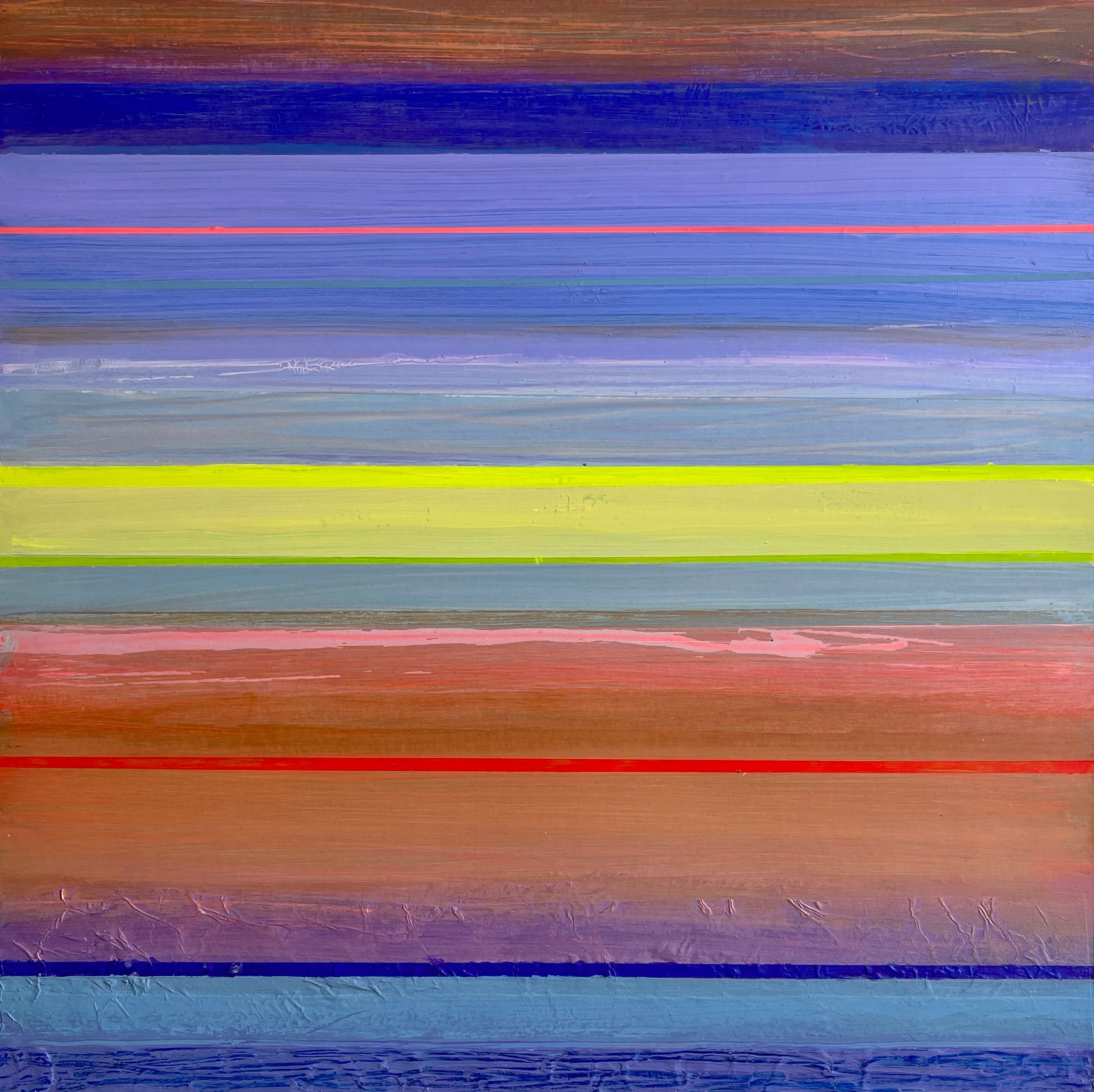 Abstract Acrylic Collage Contemporary Geometric Painting 'HAPTIC BARCODE 10/23' Susanne Meier zu Eissen-Rau