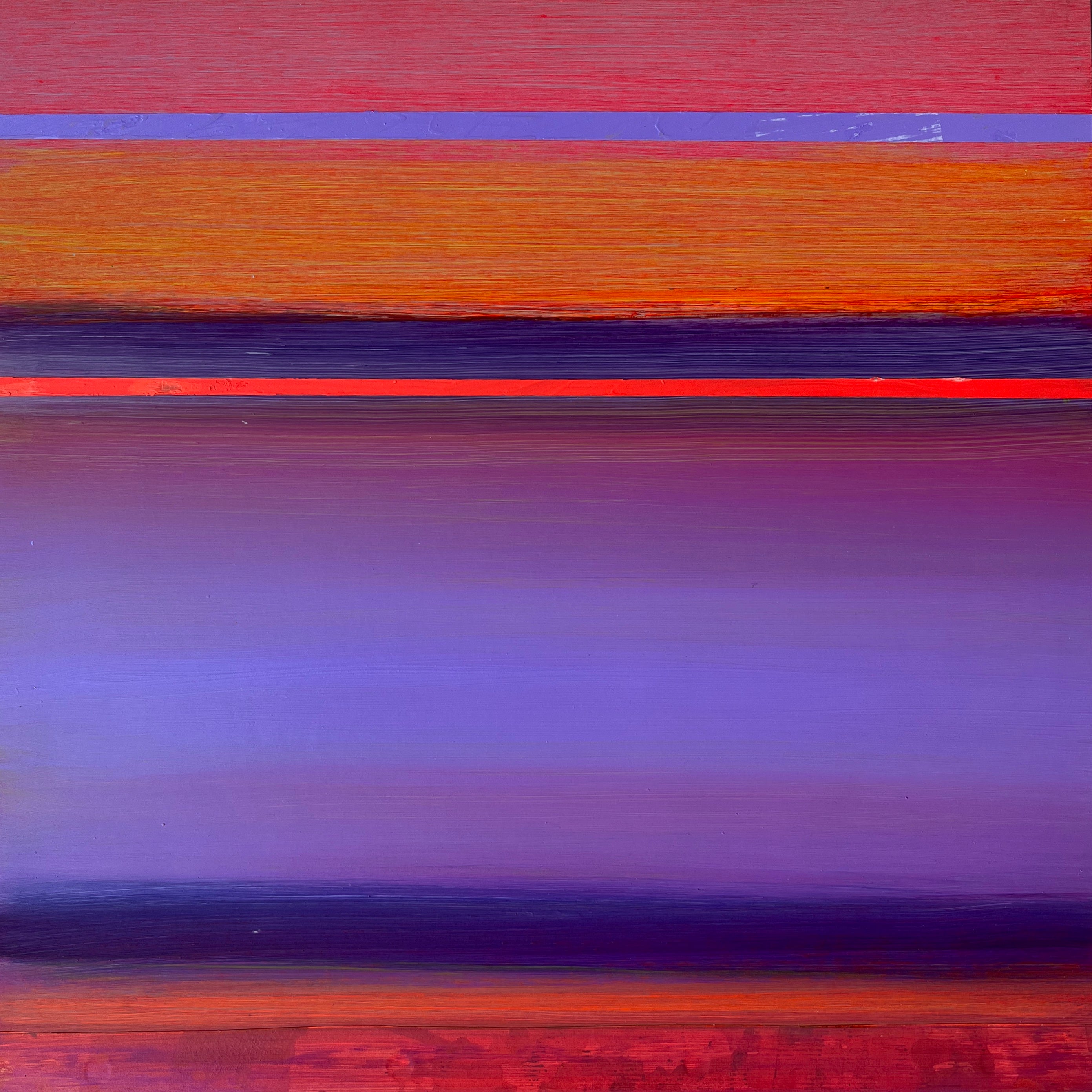 Abstract Acrylic Collage Contemporary Geometric Painting 'HAPTIC BARCODE 3/23' Susanne Meier zu Eissen-Rau