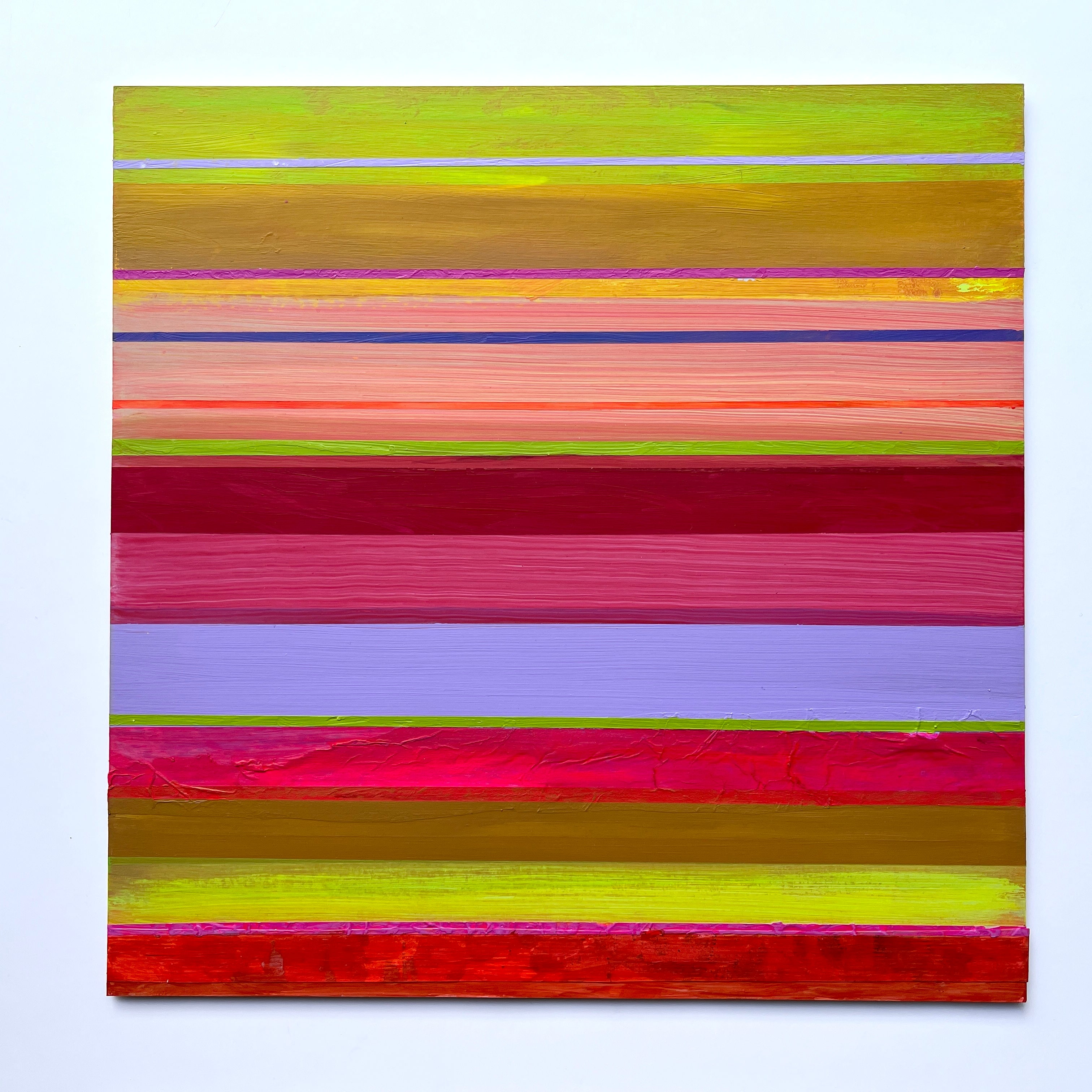 Abstract Acrylic Collage Contemporary Geometric Painting 'HAPTIC BARCODE 7/23' Susanne Meier zu Eissen-Rau