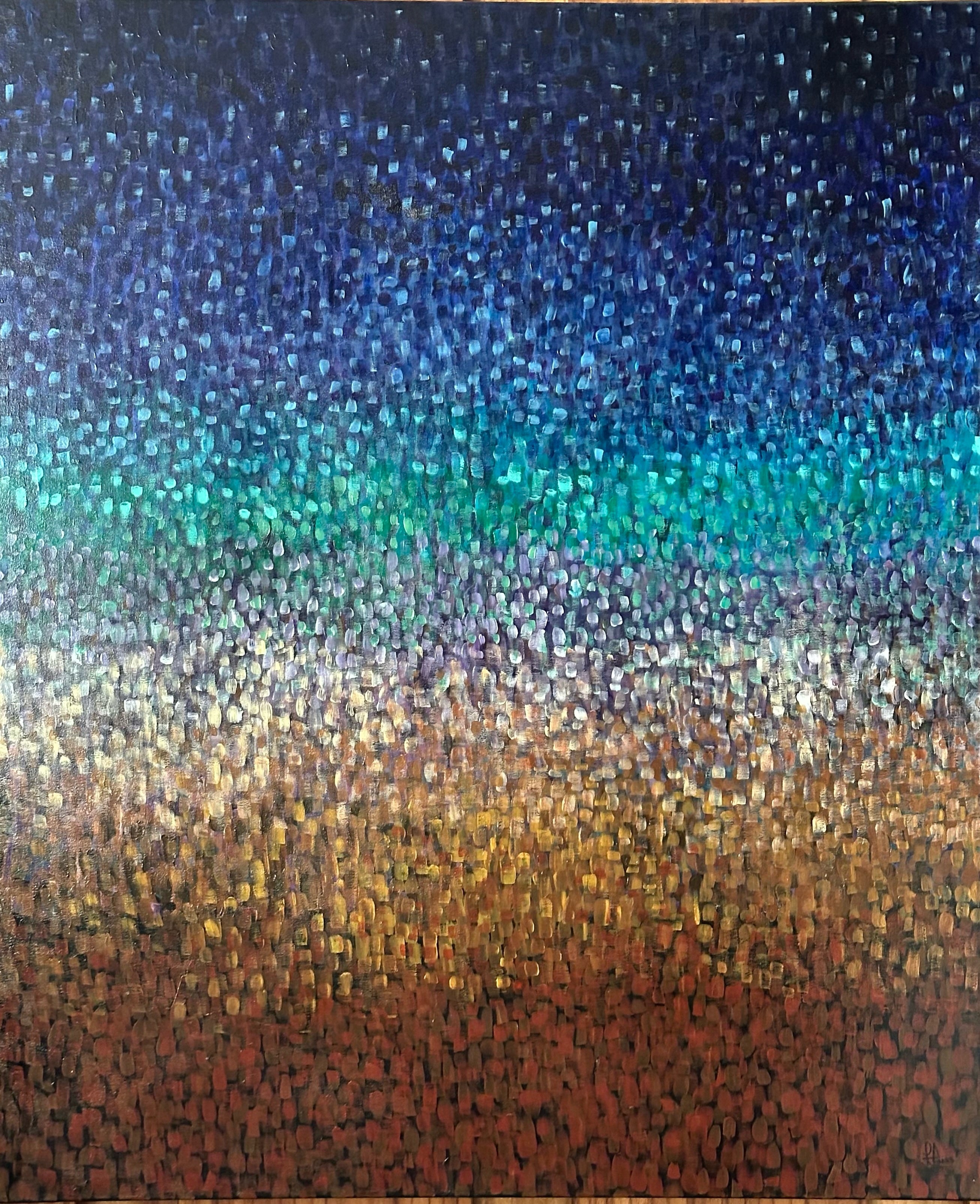 Abstract Acrylic 'RAIN' - Acrylic on canvas Paola Asensio