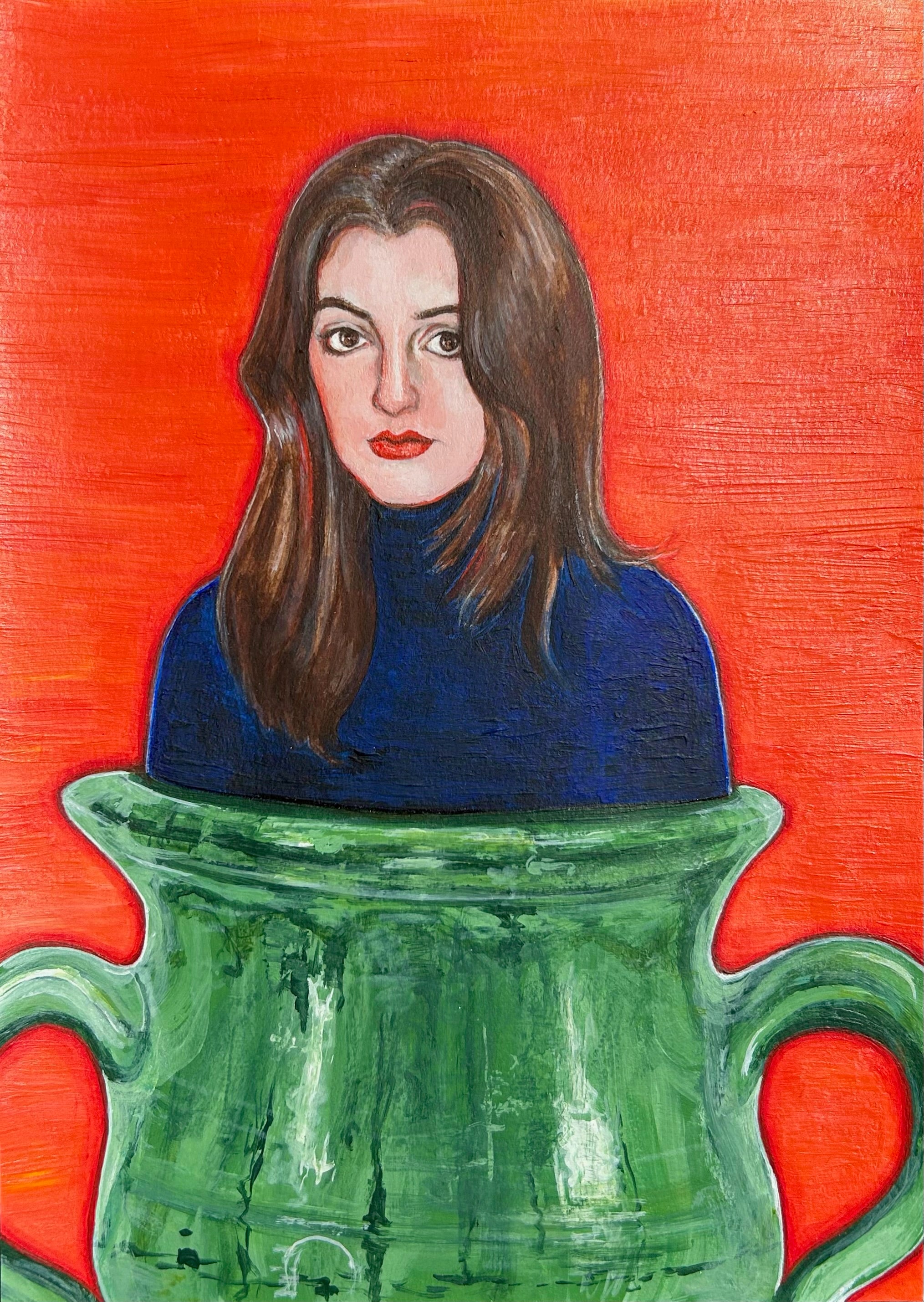 Acrylic 'CHARLOTTE’S FAVORITE VASE' - Acrylic Paint on Paper June McCall