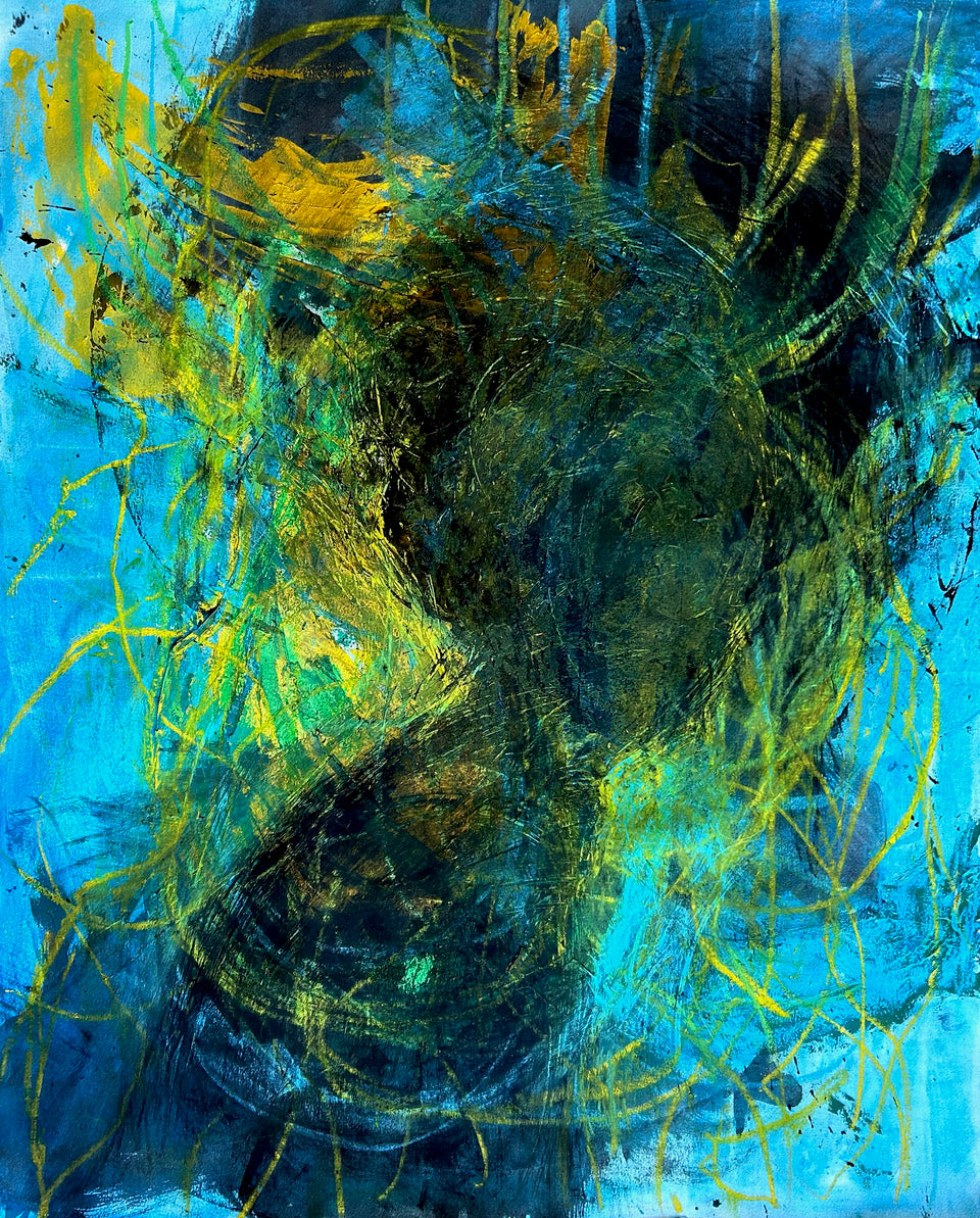 Acrylic Ink Oil Watercolor 'REFLECTION' John Waski