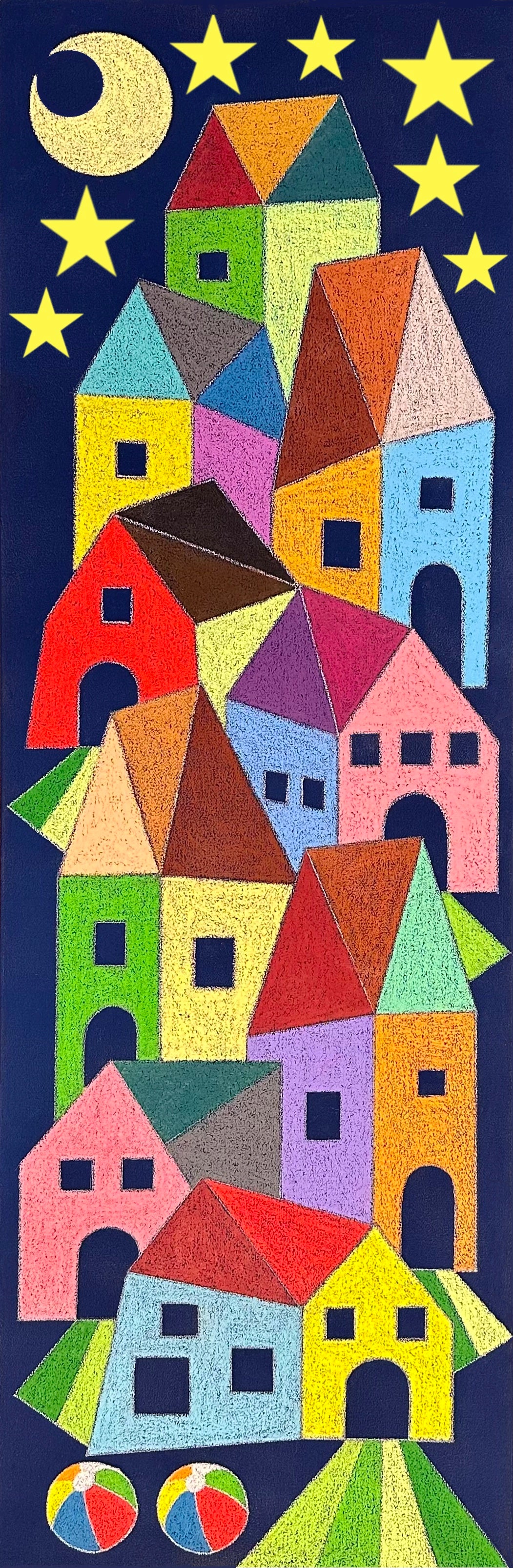 Pastels 'LAZY DAY' - Pastel, Colored Pencil, Vinyl Piper Lewine