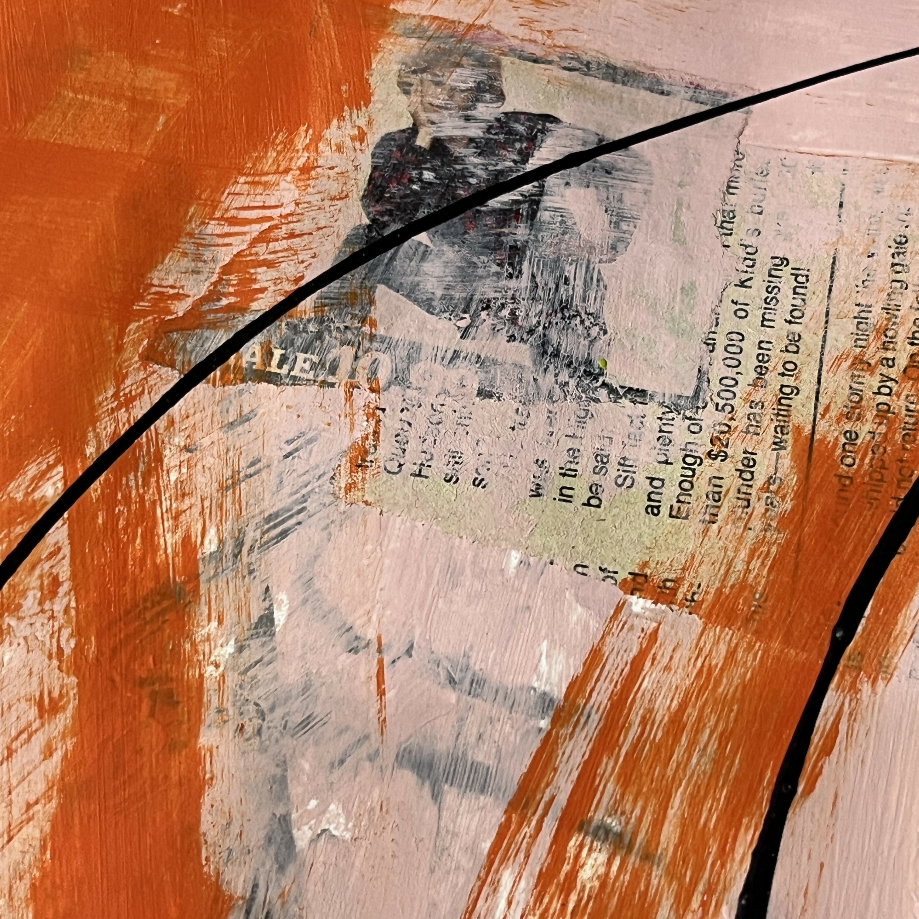 Abstract Collage Contemporary Mixed Media Painting Original Mixed Media Abstract Art Painting 18x24 “Formality" Signed Sam Lewis