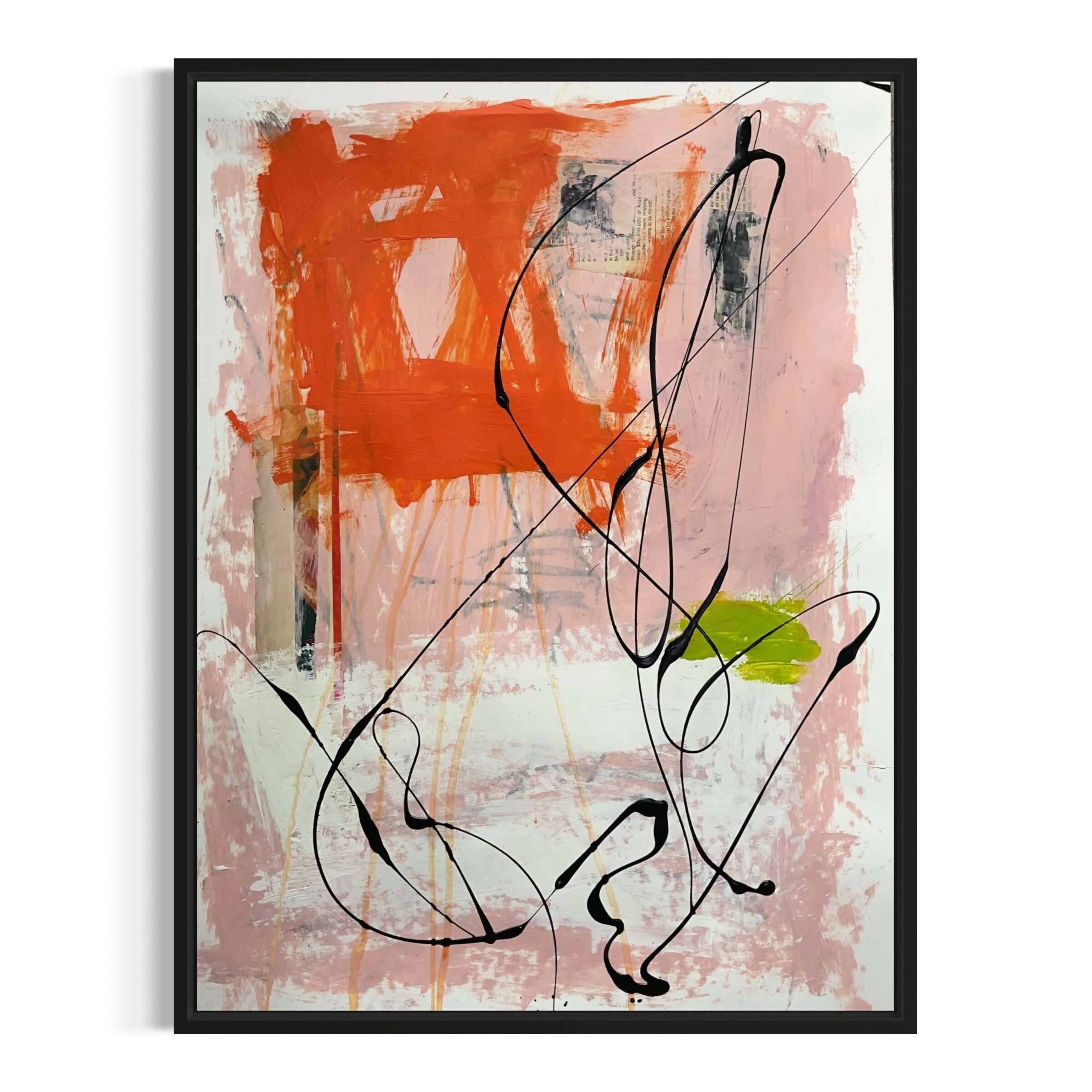 Abstract Collage Contemporary Mixed Media Painting Original Mixed Media Abstract Art Painting 18x24 “Formality" Signed Sam Lewis