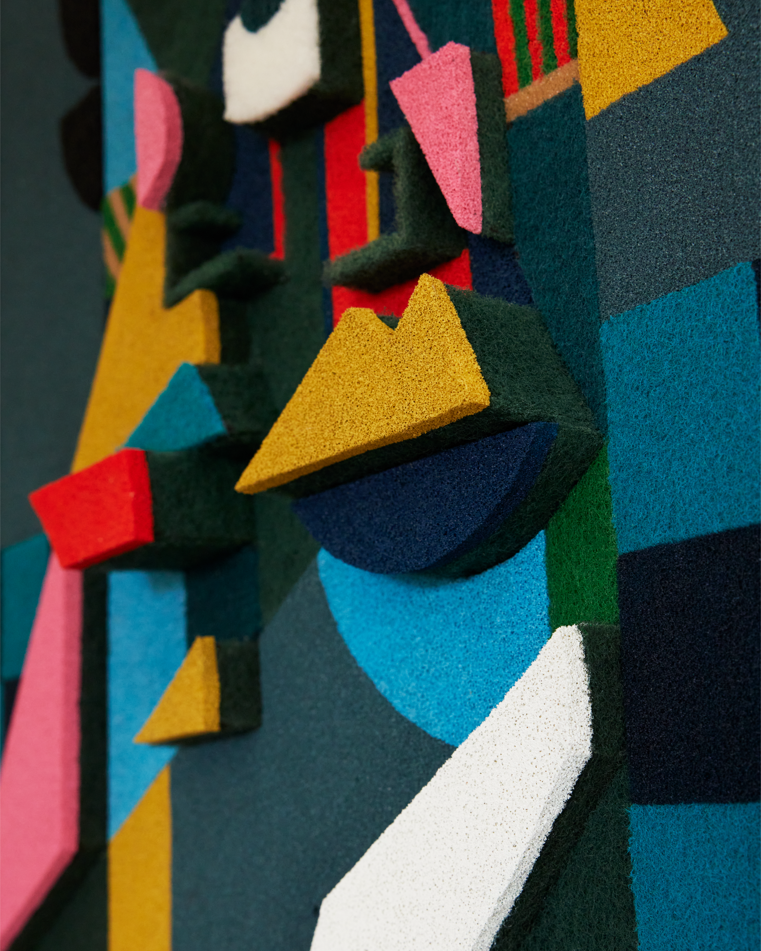 Abstract Geometric 'BONNIE AND CLYDE' - Mixed-media sculpture Eni Pullumbi
