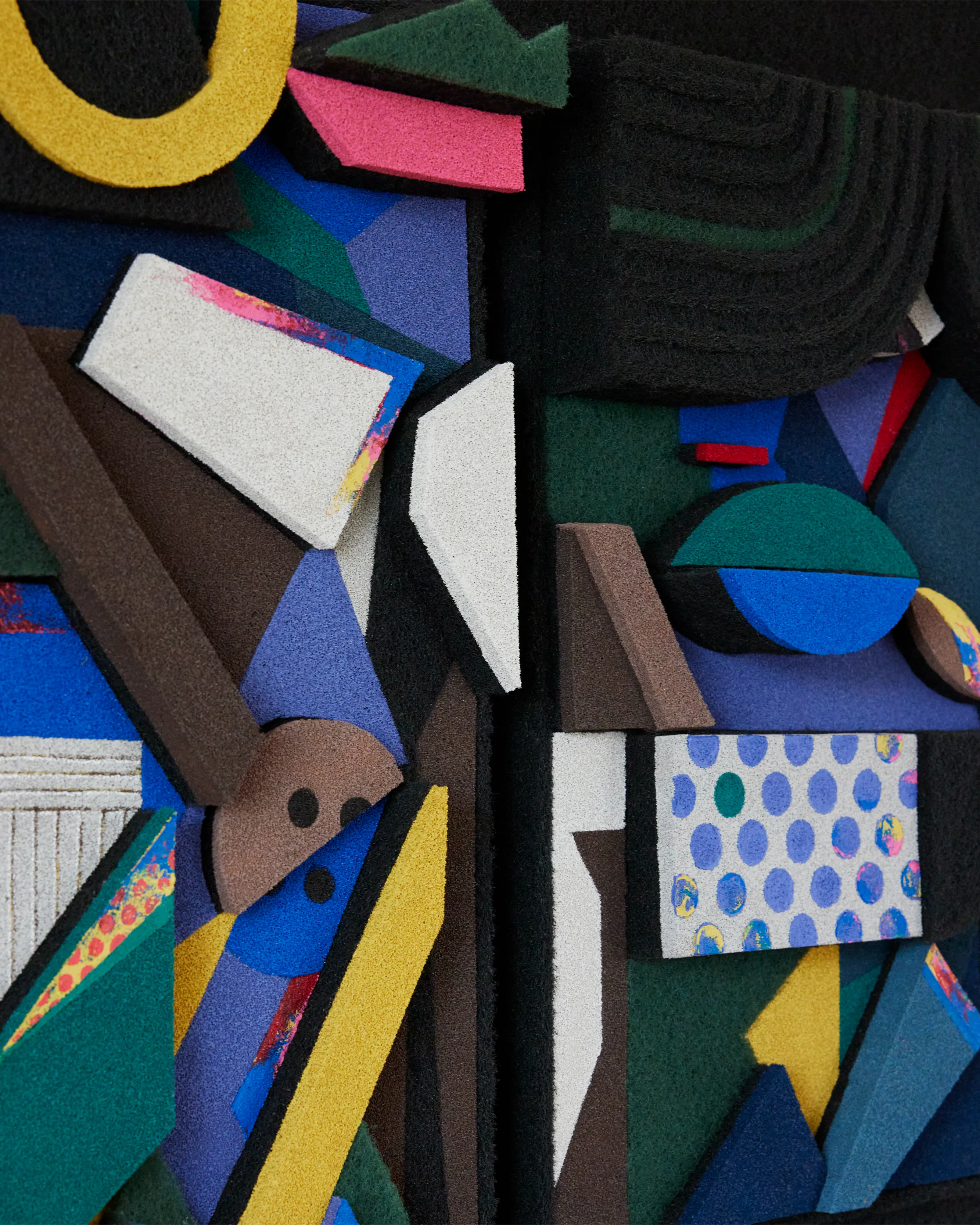 Abstract Acrylic Geometric Mixed Media 'TRIO' - Mixed Media Sculpture Eni Pullumbi